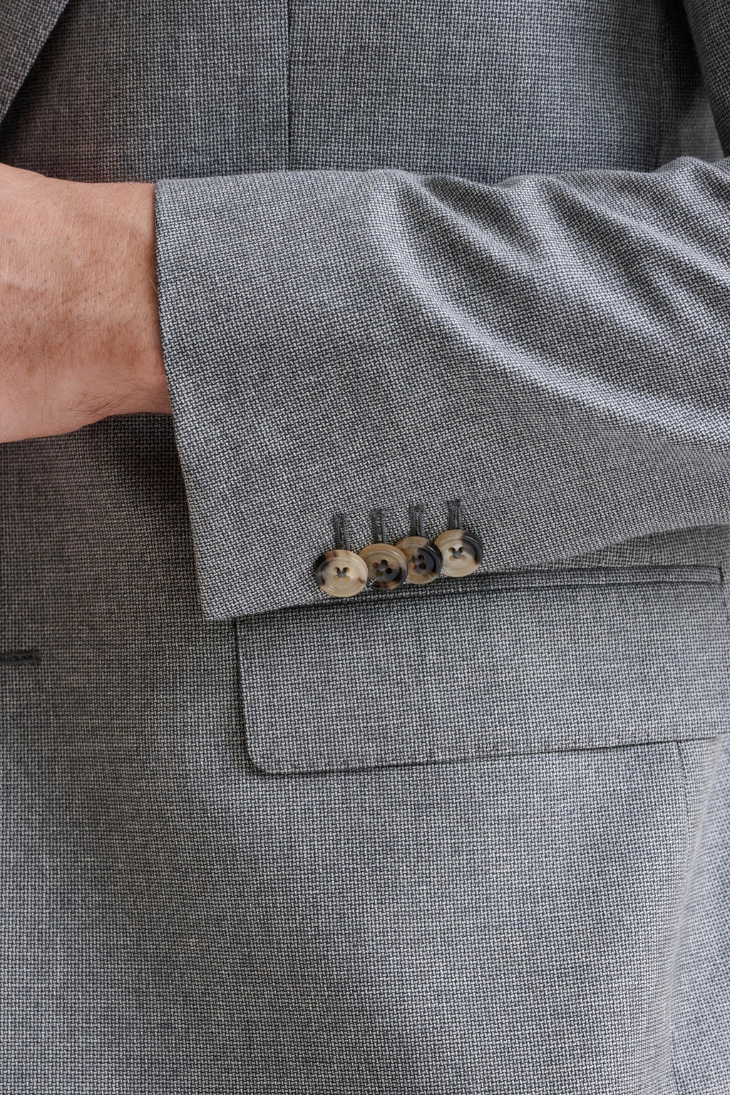 Grey Wool & Cotton Soho Suit Lifestyle — detail 1