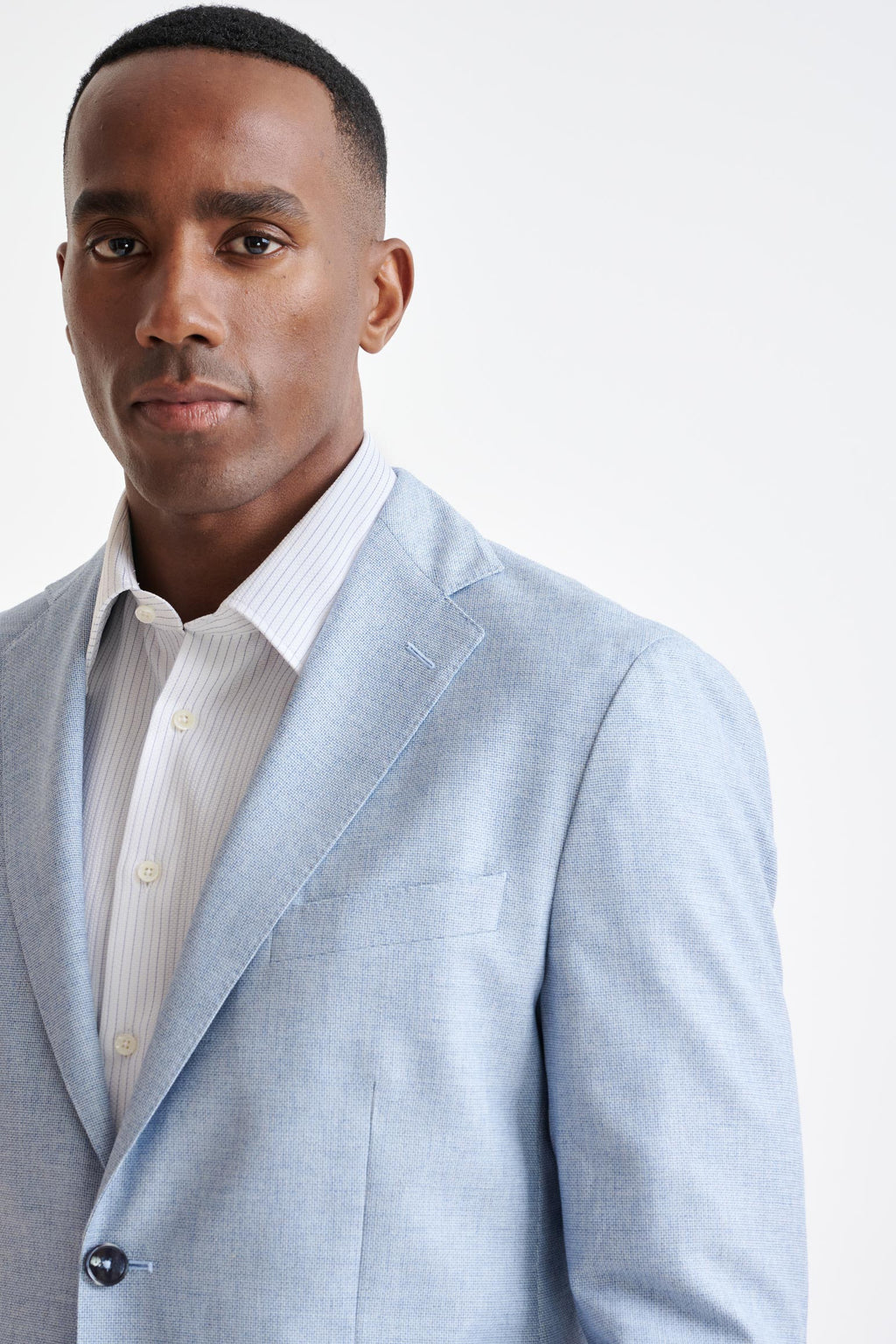 Light Blue Wool & Cotton Kenton Suit Lifestyle — detail 6