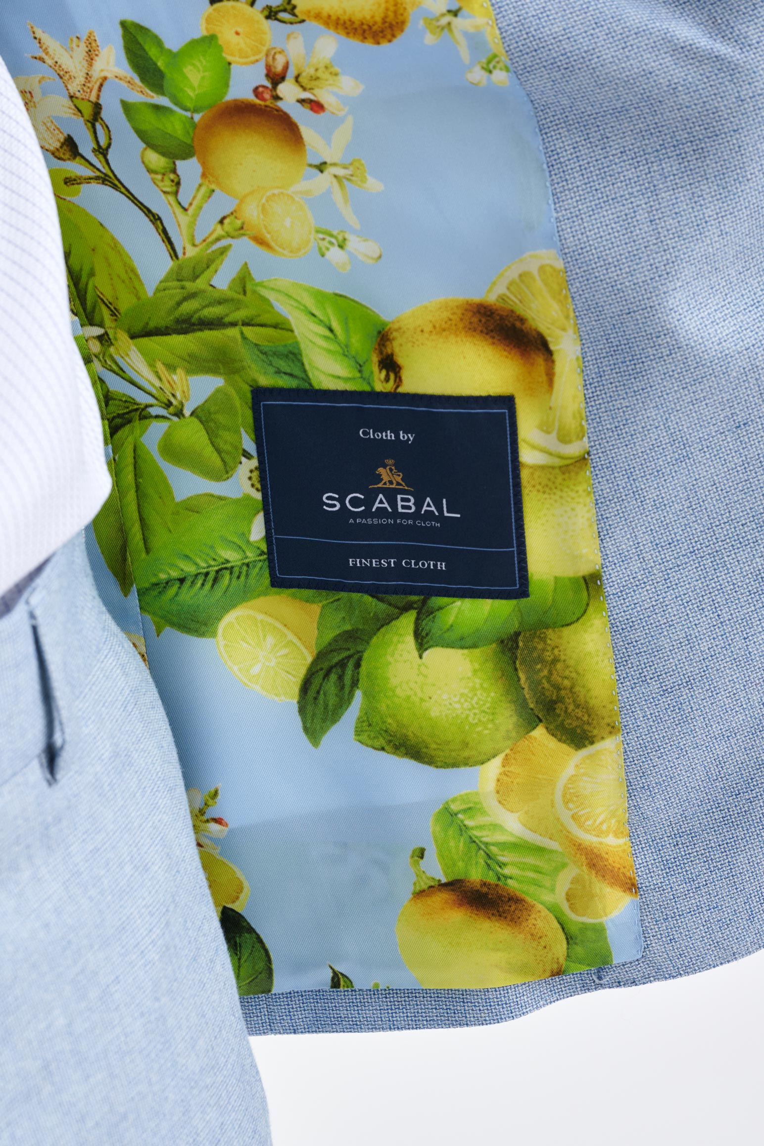 Light Blue Wool & Cotton Kenton Suit Lifestyle — detail 3