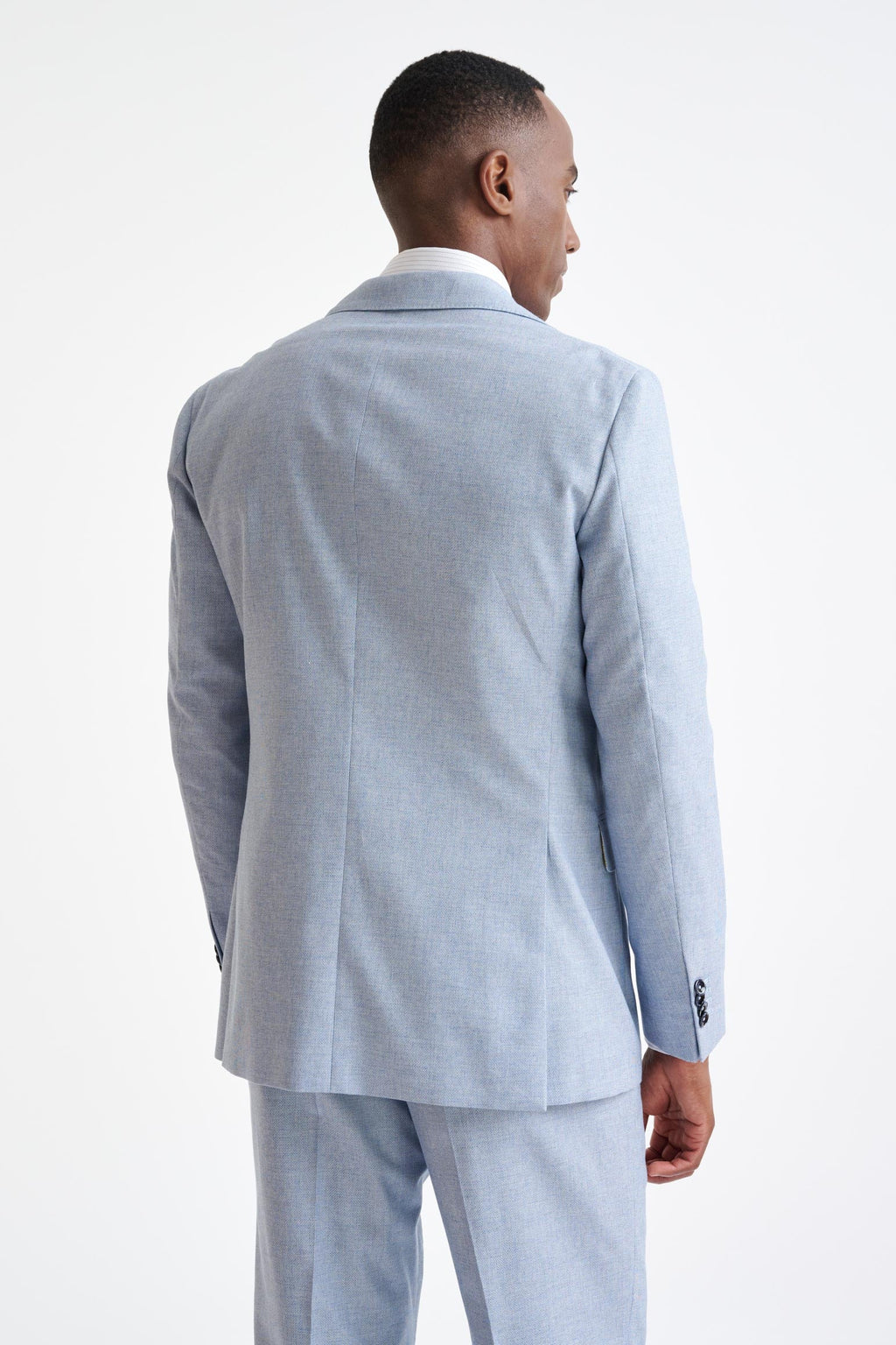Light Blue Wool & Cotton Kenton Suit Lifestyle — detail 7