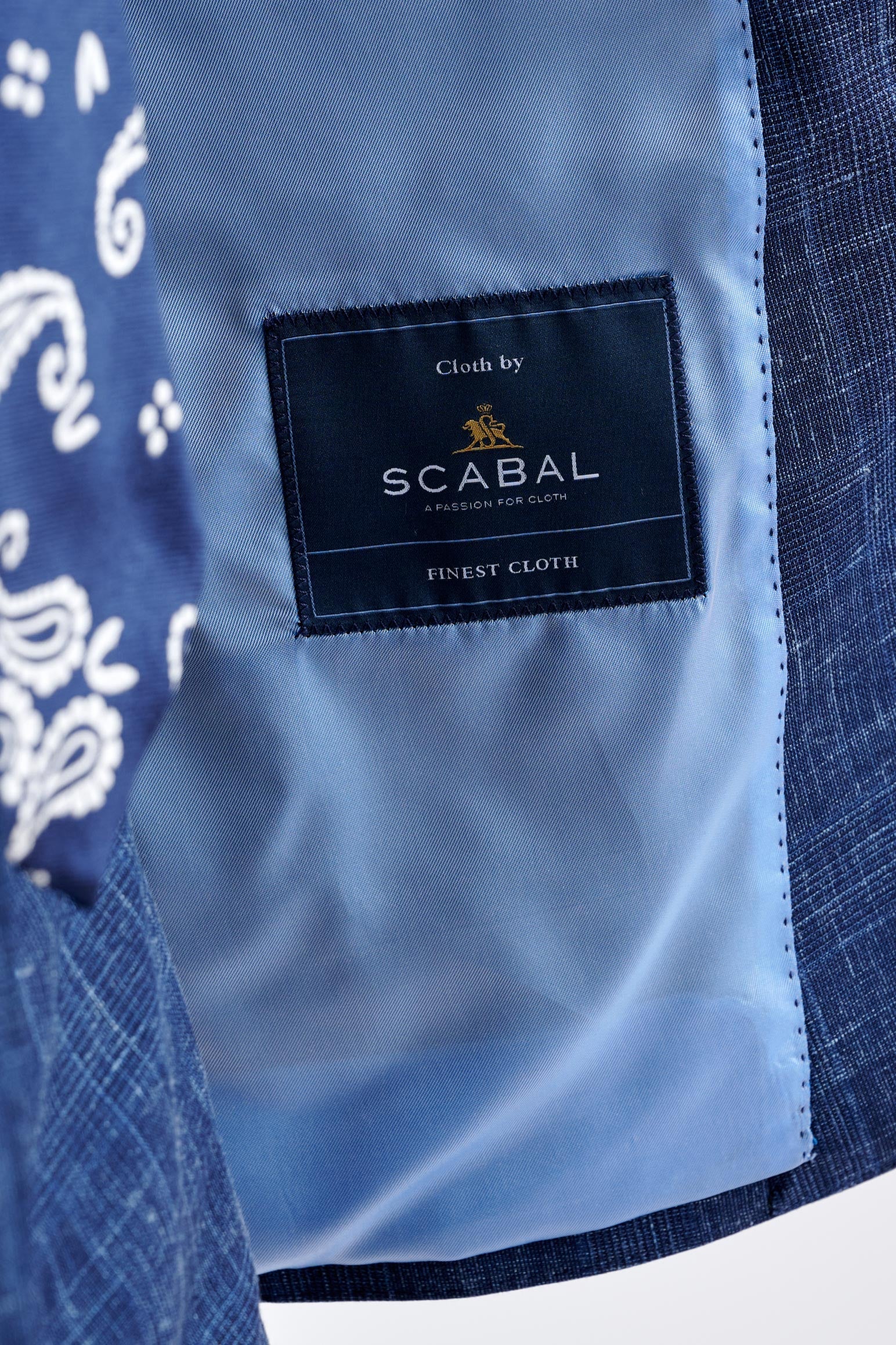 Dark Blue Wool & Silk Kenton Suit Lifestyle — detail 3