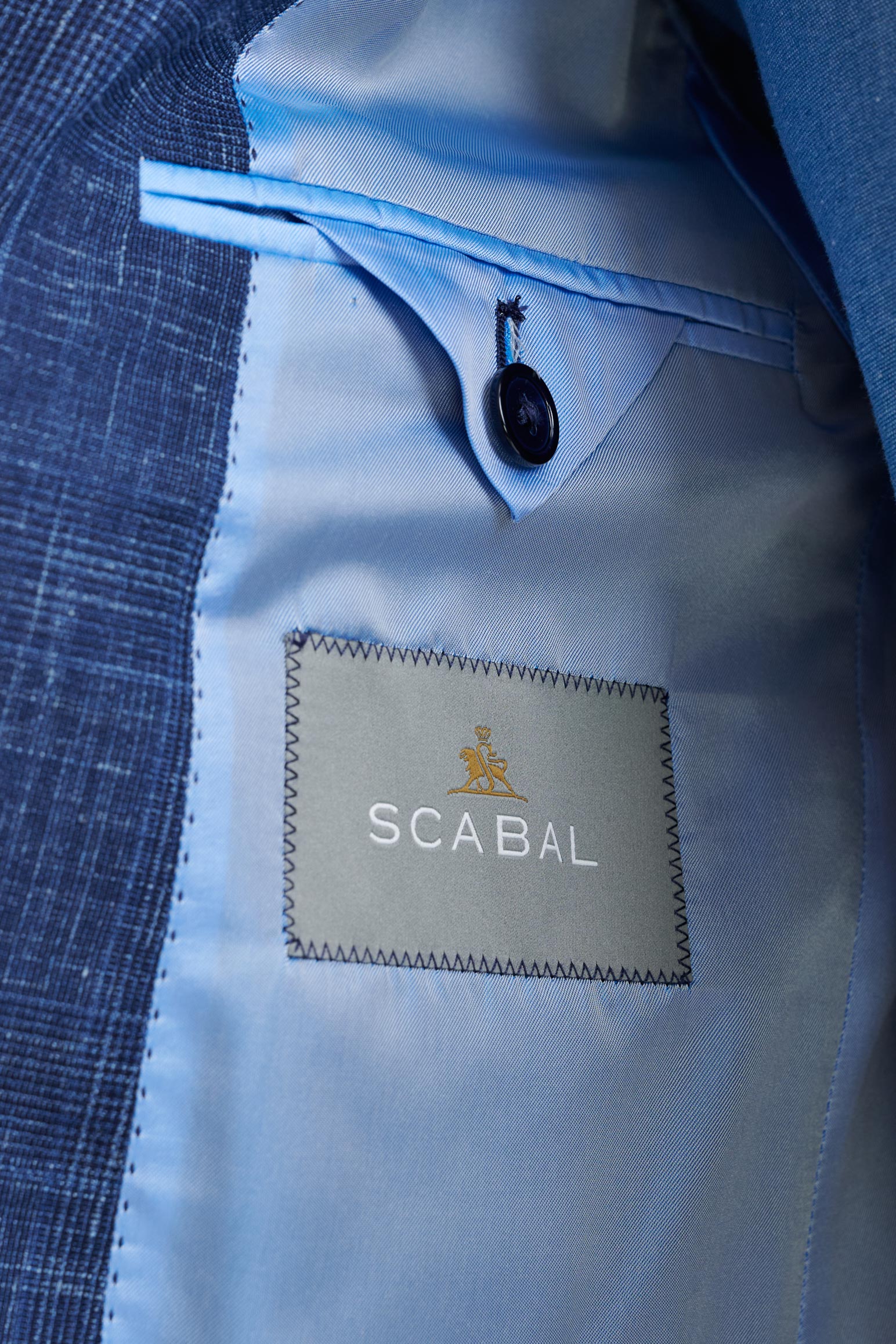 Dark Blue Wool & Silk Kenton Suit Lifestyle — detail 4