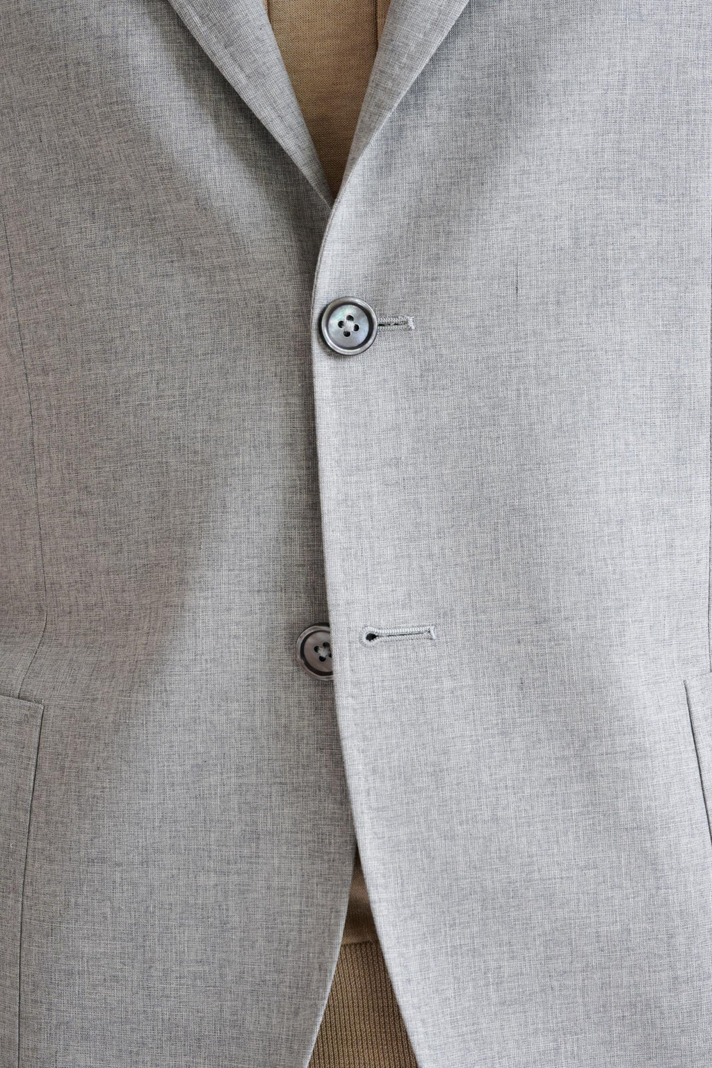 Light Grey Wool & Cotton Kenton Suit Lifestyle — detail 2