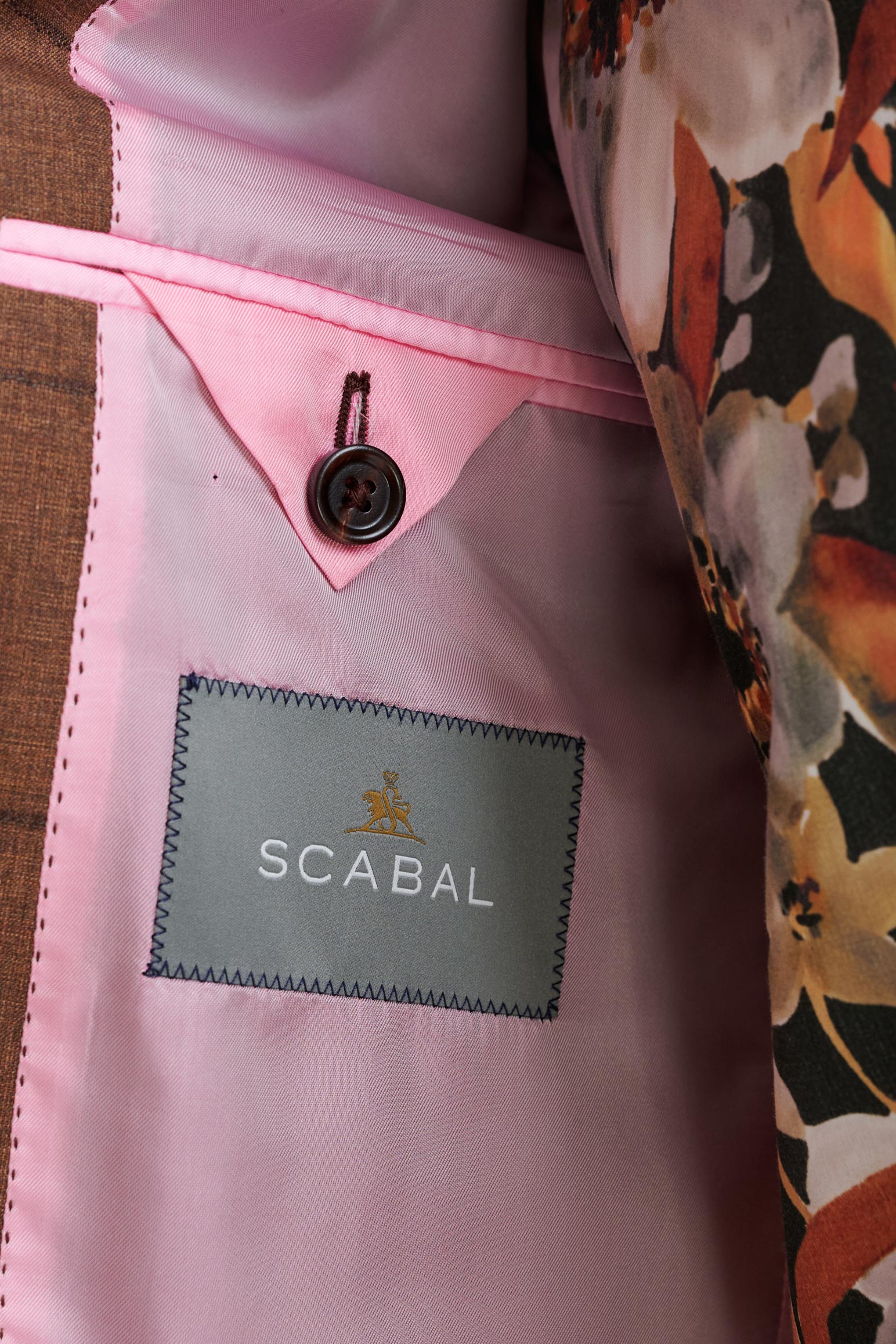 Brown Check Wool & Cotton Silk Kenton Suit Lifestyle — detail 4
