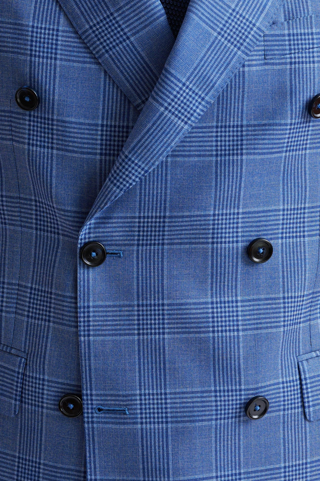 Blue Check Super 130's Wool Soho Suit Mosaic — detail 2