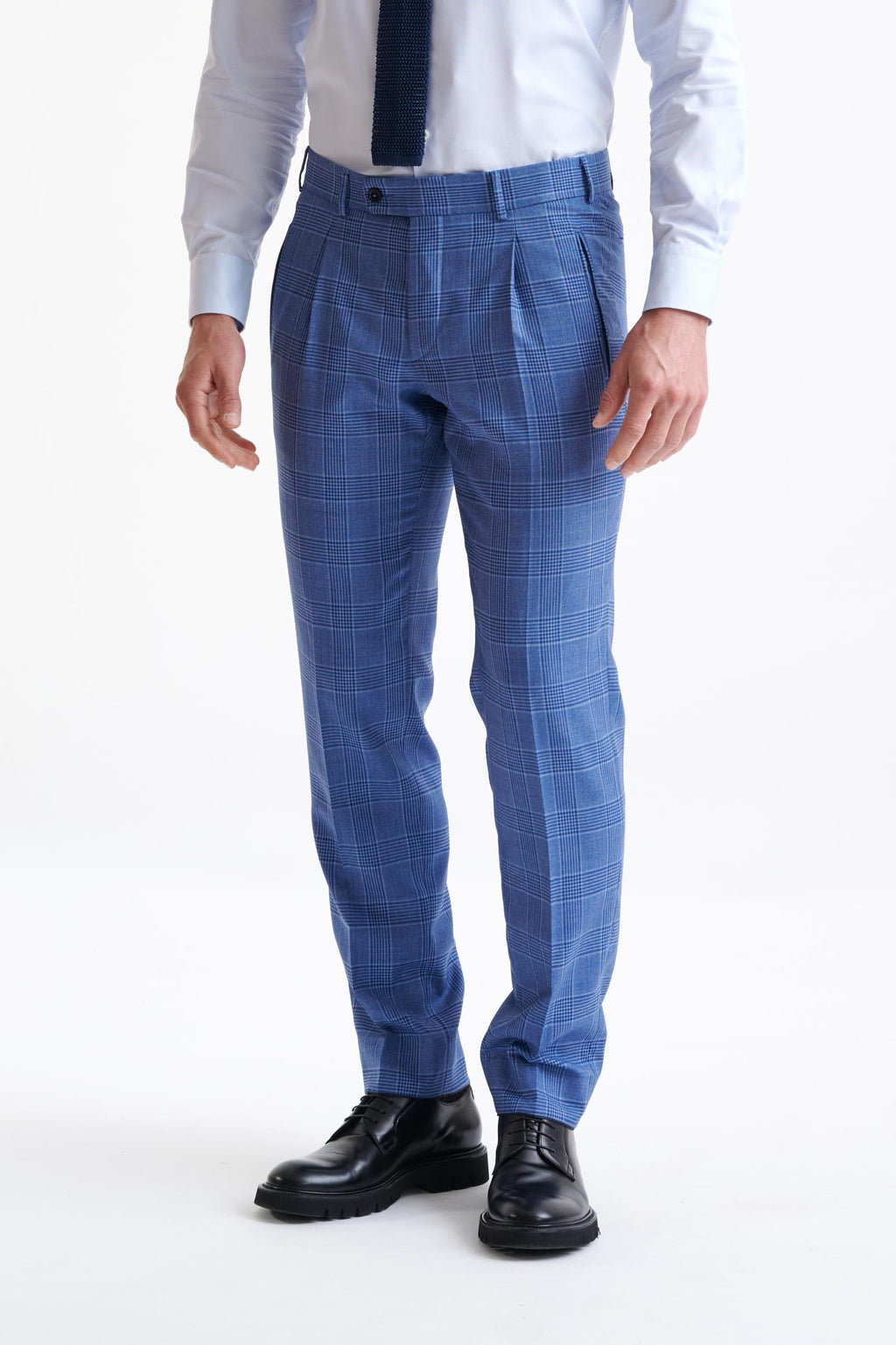 Blue Check Super 130's Wool Soho Suit Mosaic — detail 6