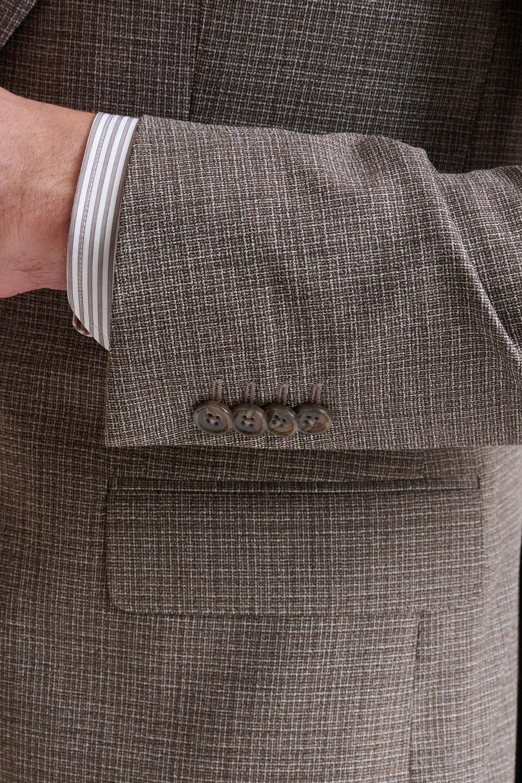 Brown White Wool Soho Suit Lifestyle — detail 1