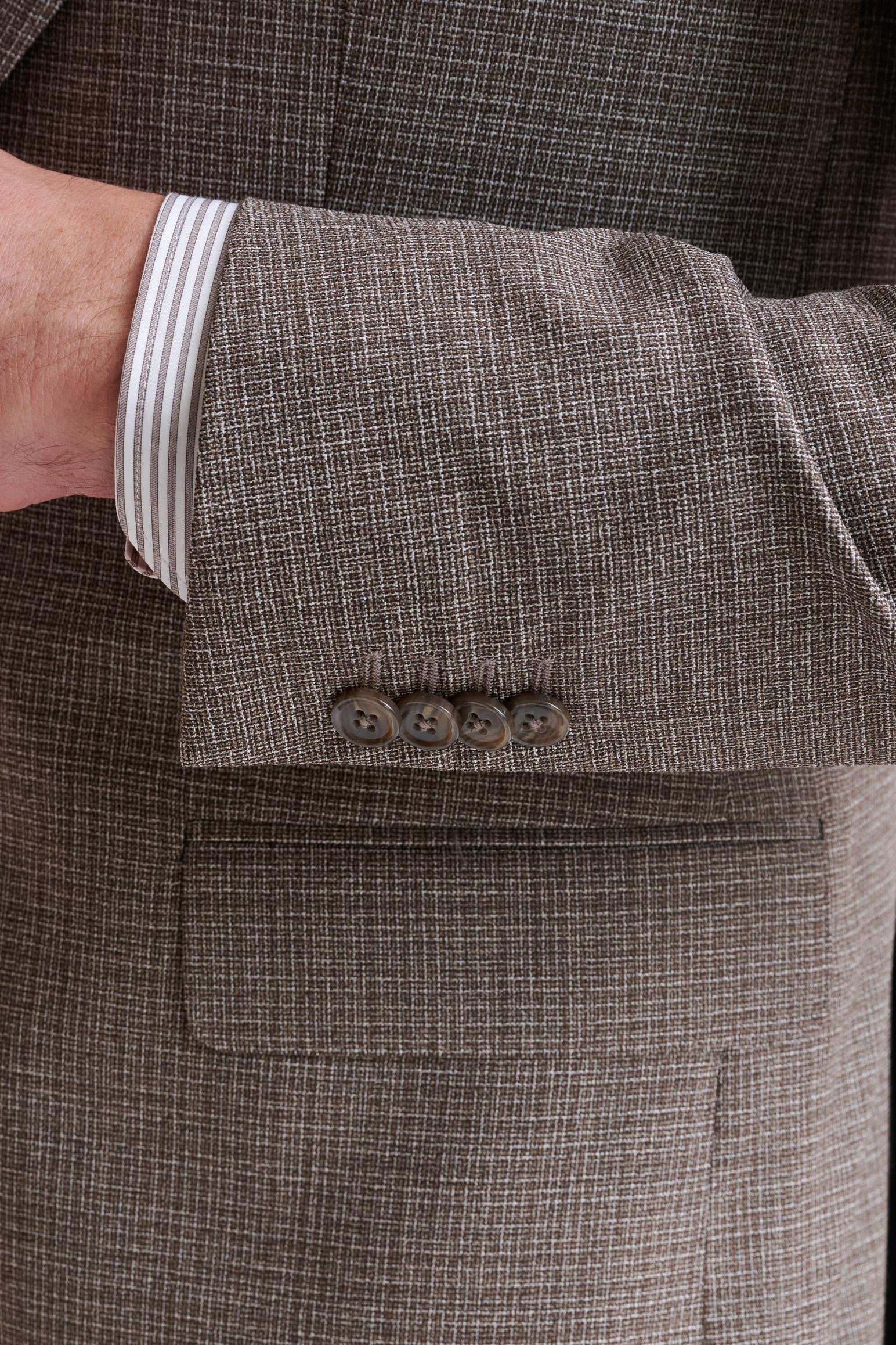 Brown White Wool Soho Suit Lifestyle — detail 1
