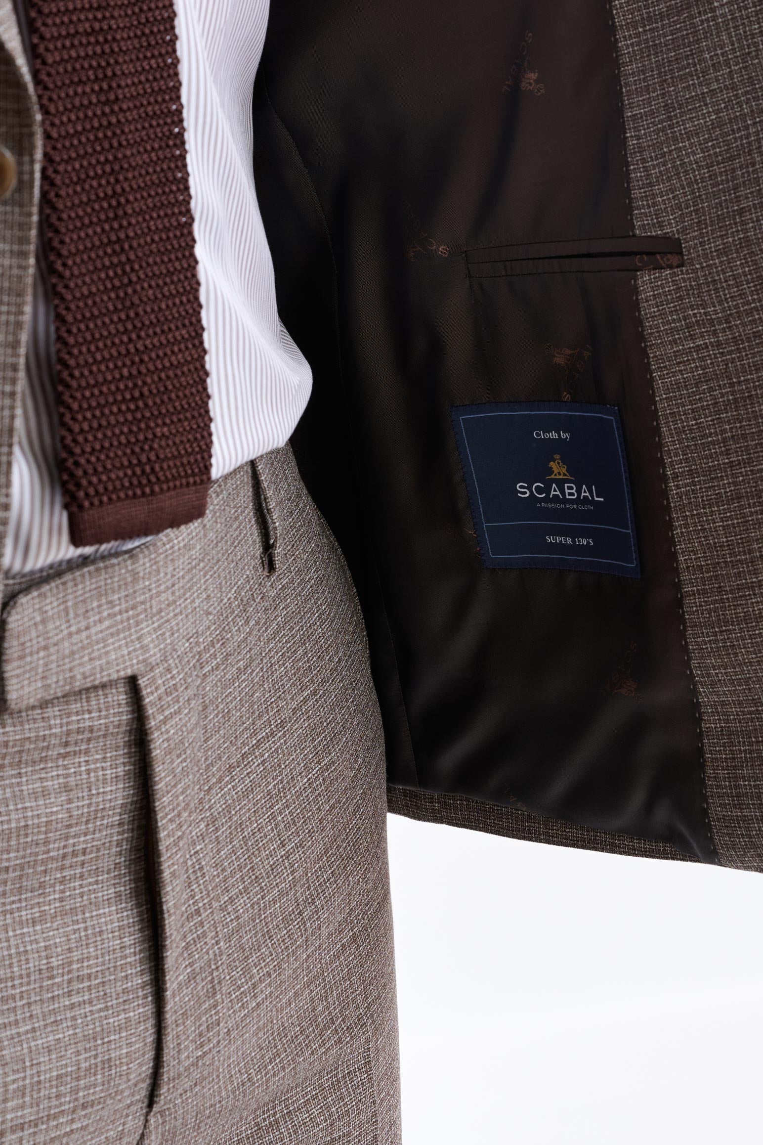 Brown White Wool Soho Suit Lifestyle — detail 3