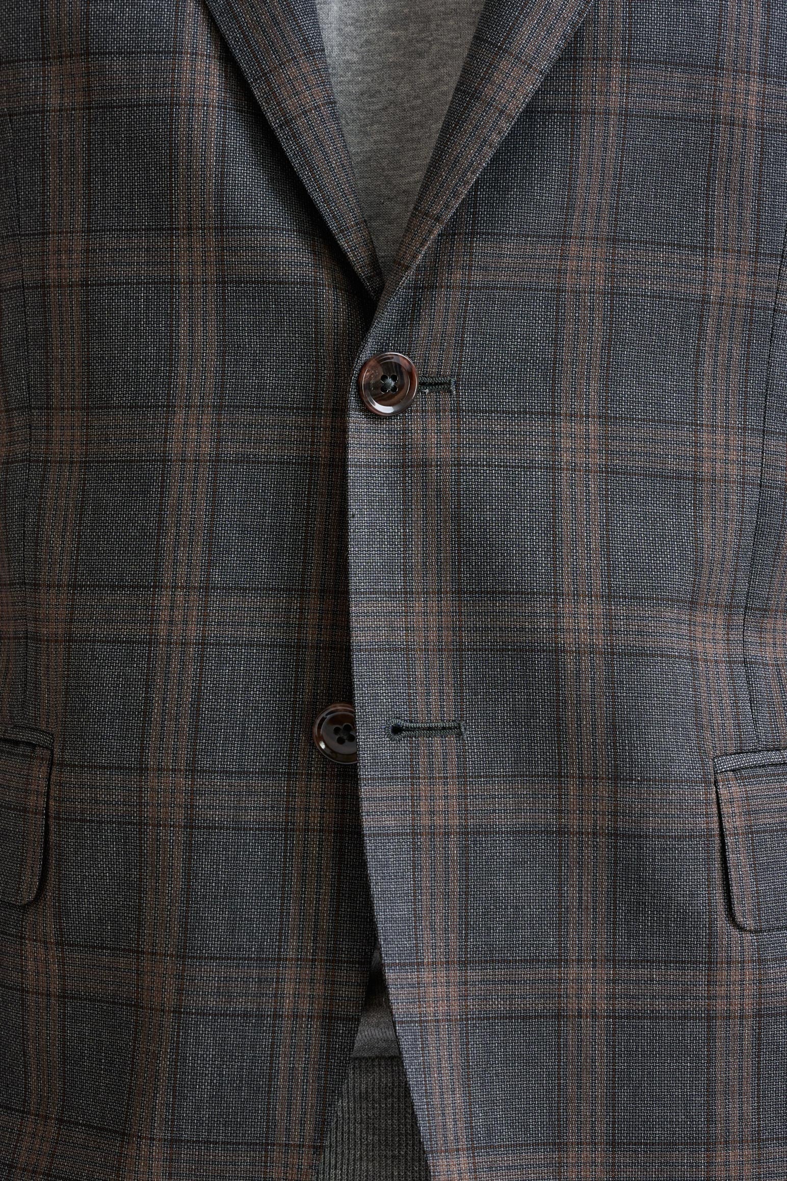 Grey Brown Check Wool Kenton Suit Lifestyle — detail 2