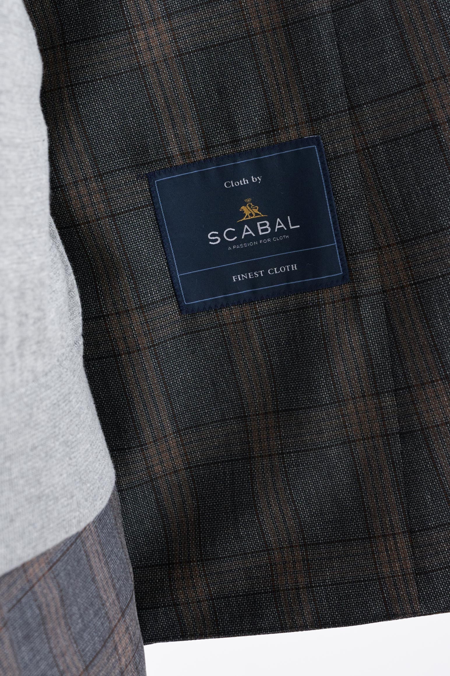 Grey Brown Check Wool Kenton Suit Lifestyle — detail 3