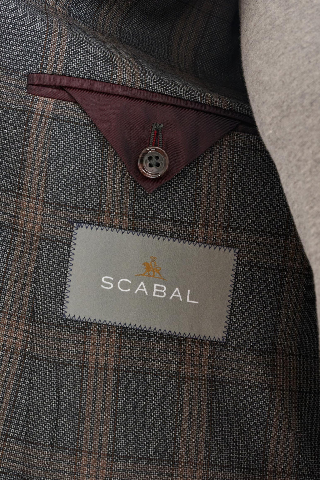 Grey Brown Check Wool Kenton Suit Lifestyle — detail 4