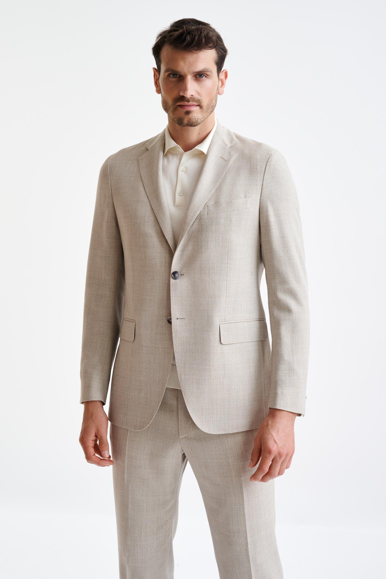 Beige Wool Kenton Suit Lifestyle — detail 5