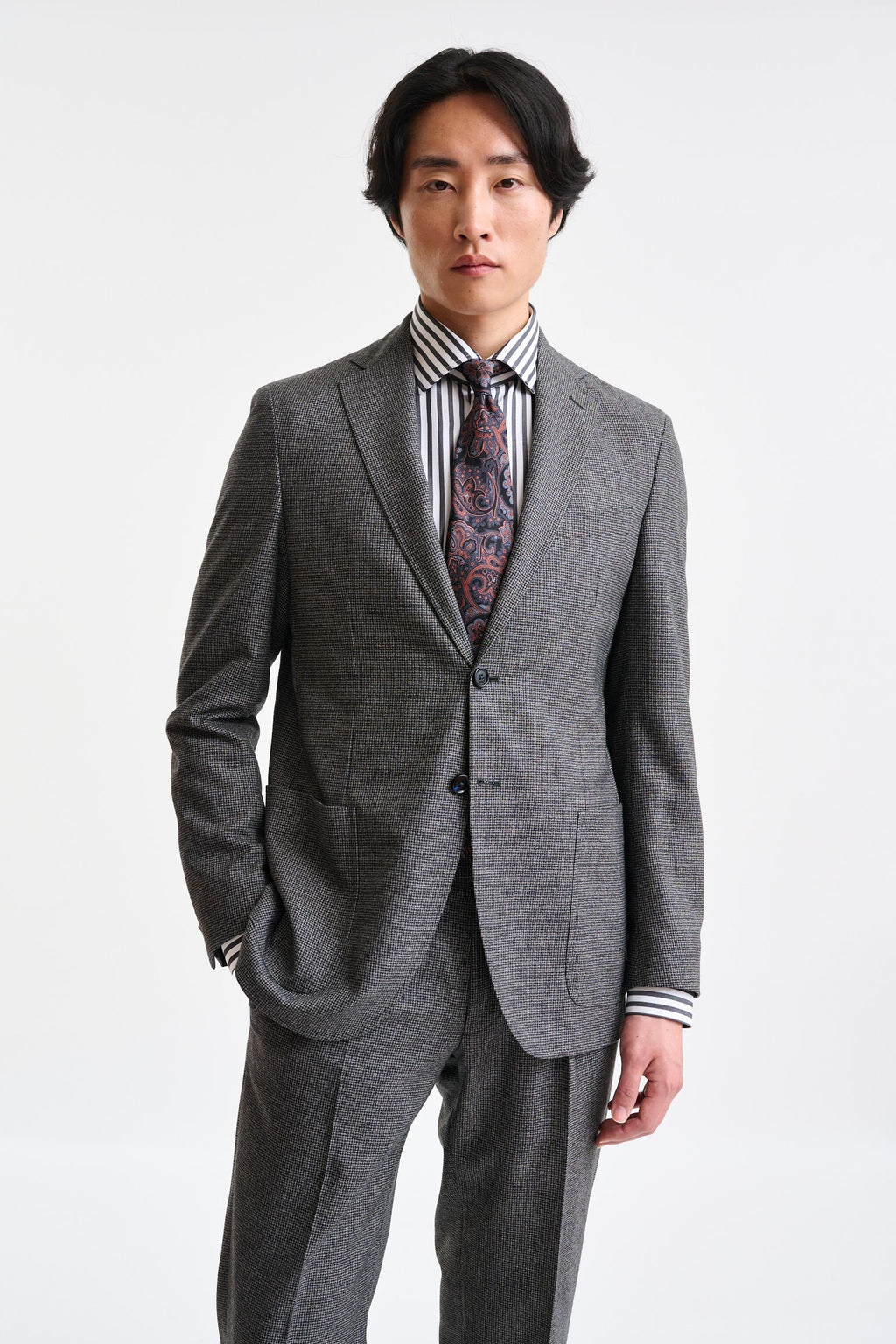 Medium Grey 100% Wool Kenton Suit Freestyle — detail 3