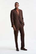 Medium Brown 100% Wool Super 130's Soho Suit Freestyle