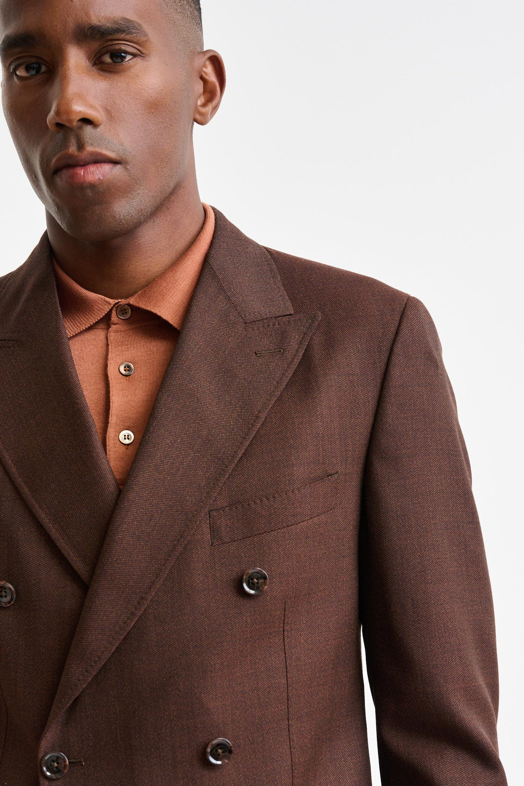 Medium Brown 100% Wool Super 130's Soho Suit Freestyle — detail 5