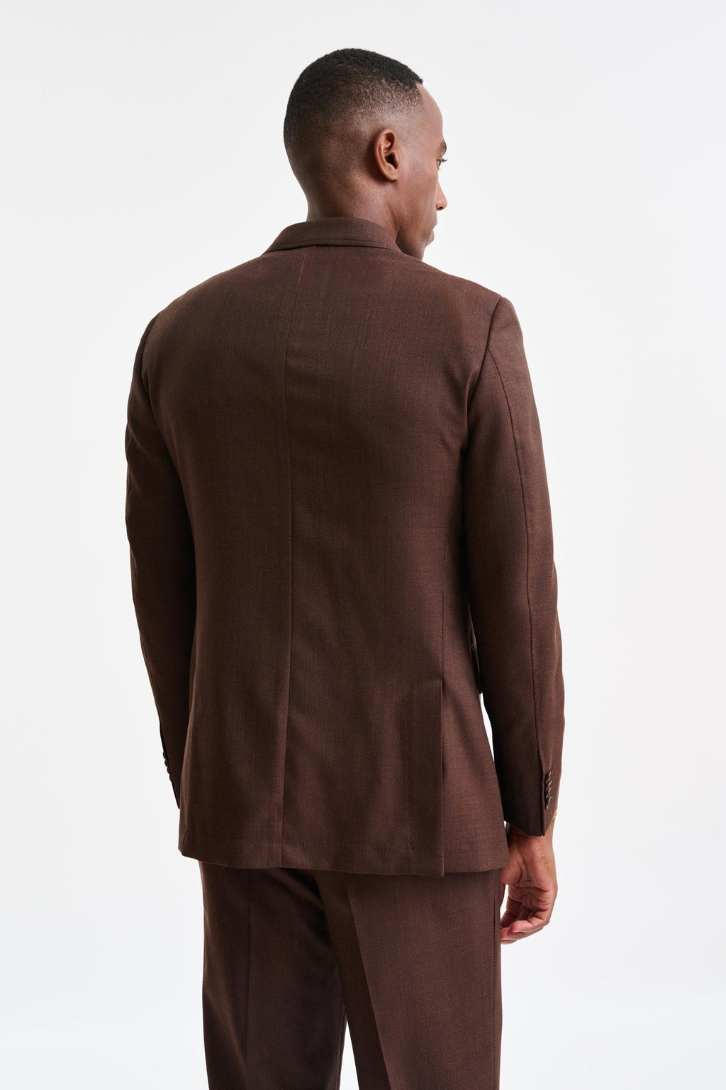 Medium Brown 100% Wool Super 130's Soho Suit Freestyle — detail 6