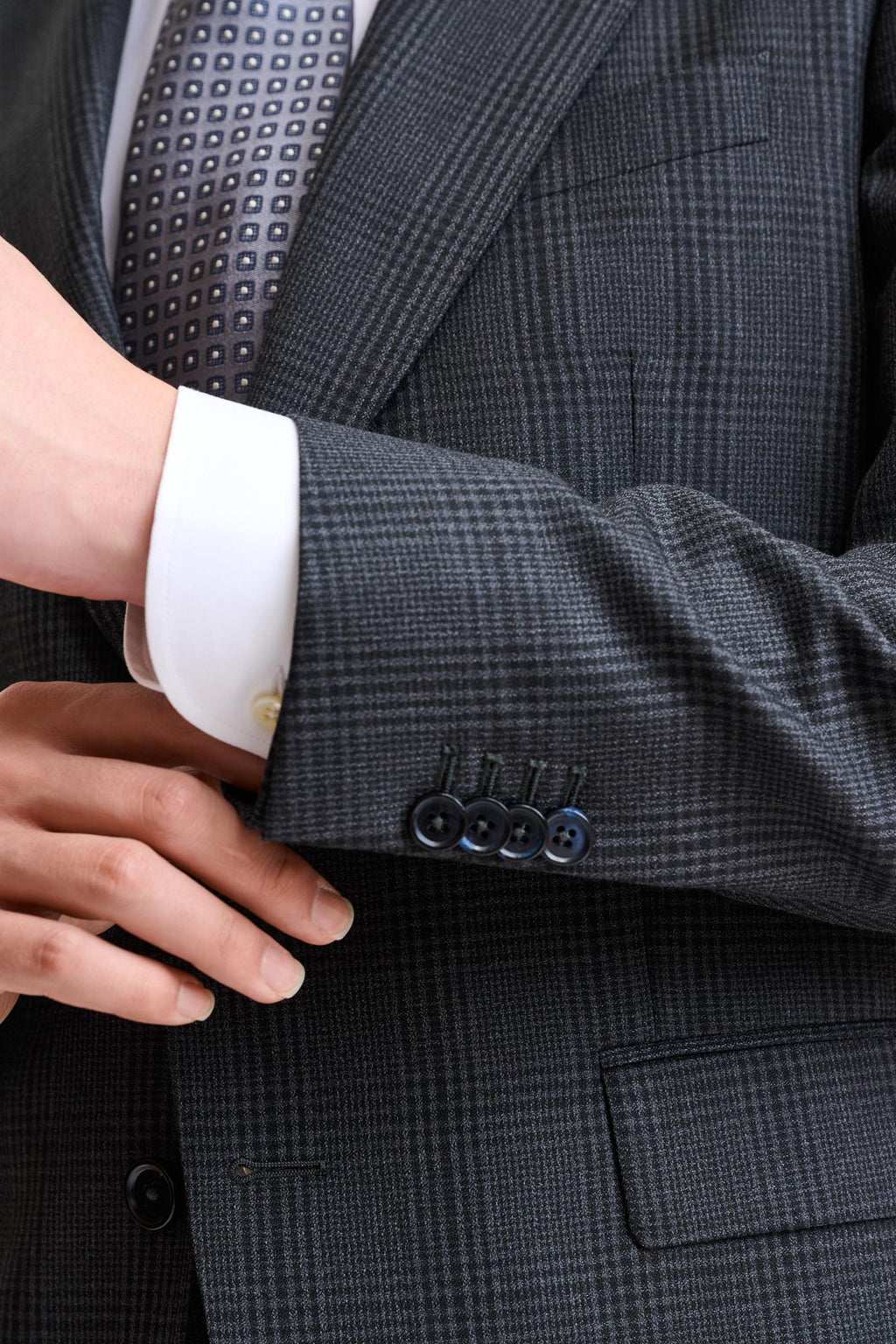 Dark Grey 100% Wool Soho Suit Freestyle — detail 1