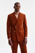 Orange Cotton Soho Suit Corduroy