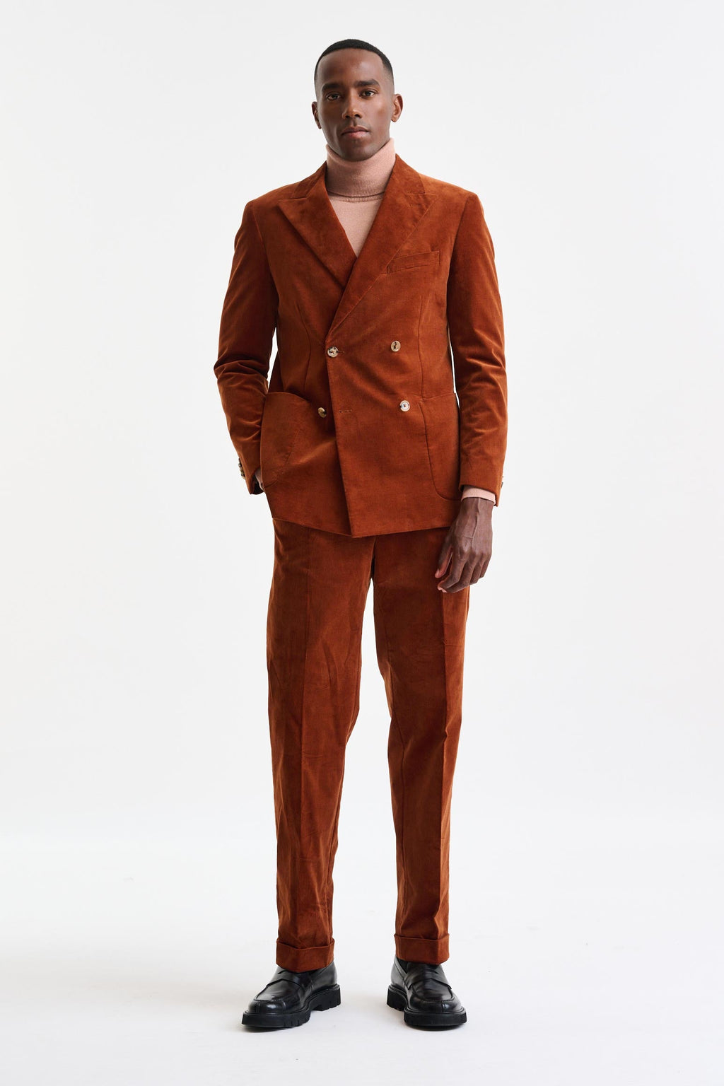 Orange Cotton Soho Suit Corduroy — detail 5