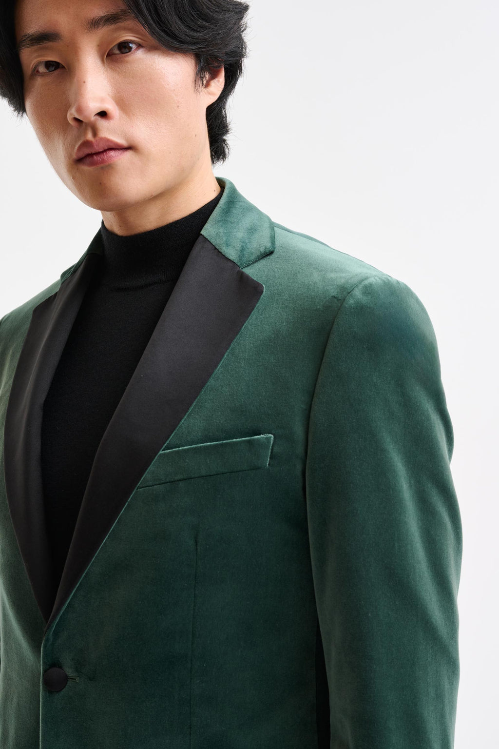 Green Soho Suit Fine Velvet — detail 3