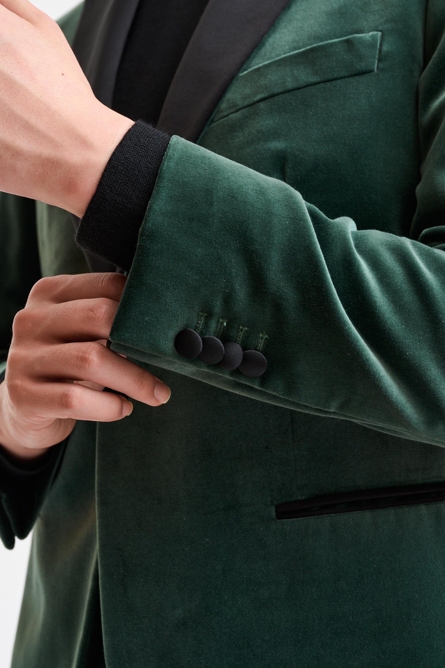 Green Soho Suit Fine Velvet — detail 4