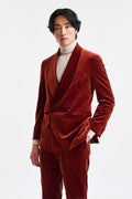 Rust Brown Soho Suit Fine Velvet