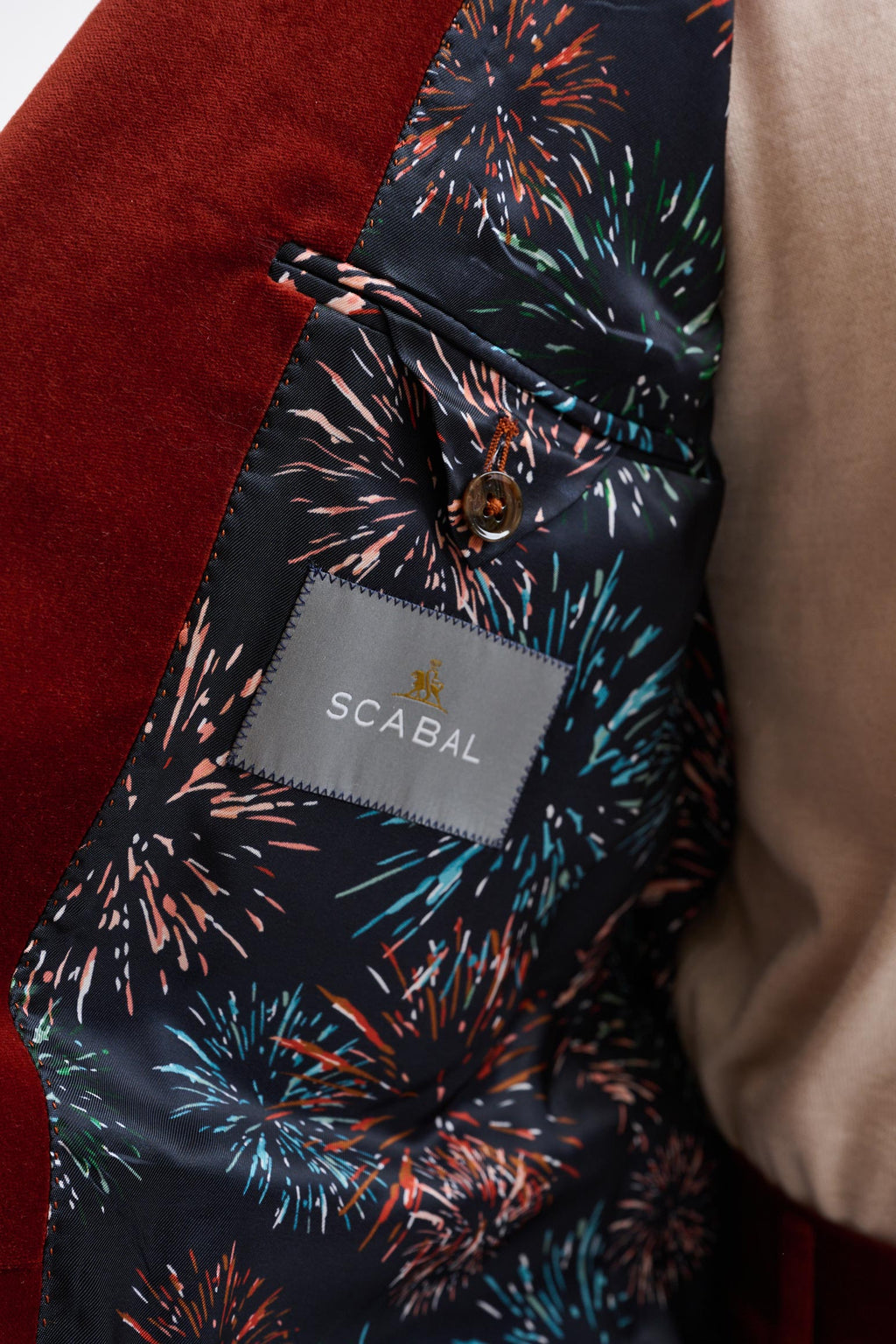 Rust Brown Soho Suit Fine Velvet — detail 5