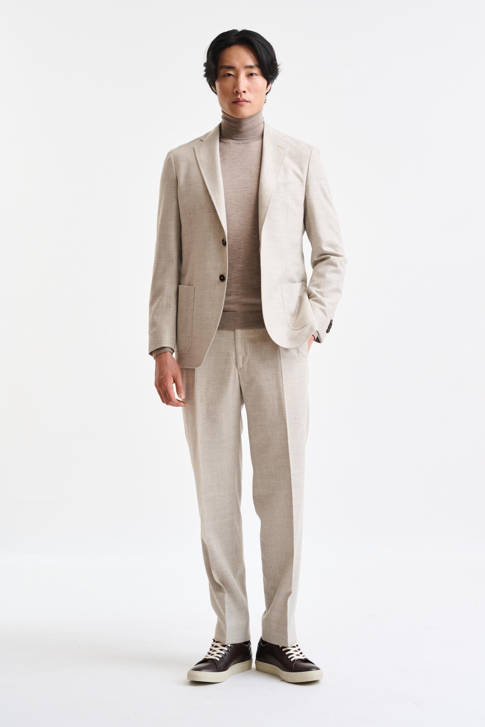 Light Beige 100% Wool Kenton Suit Freestyle