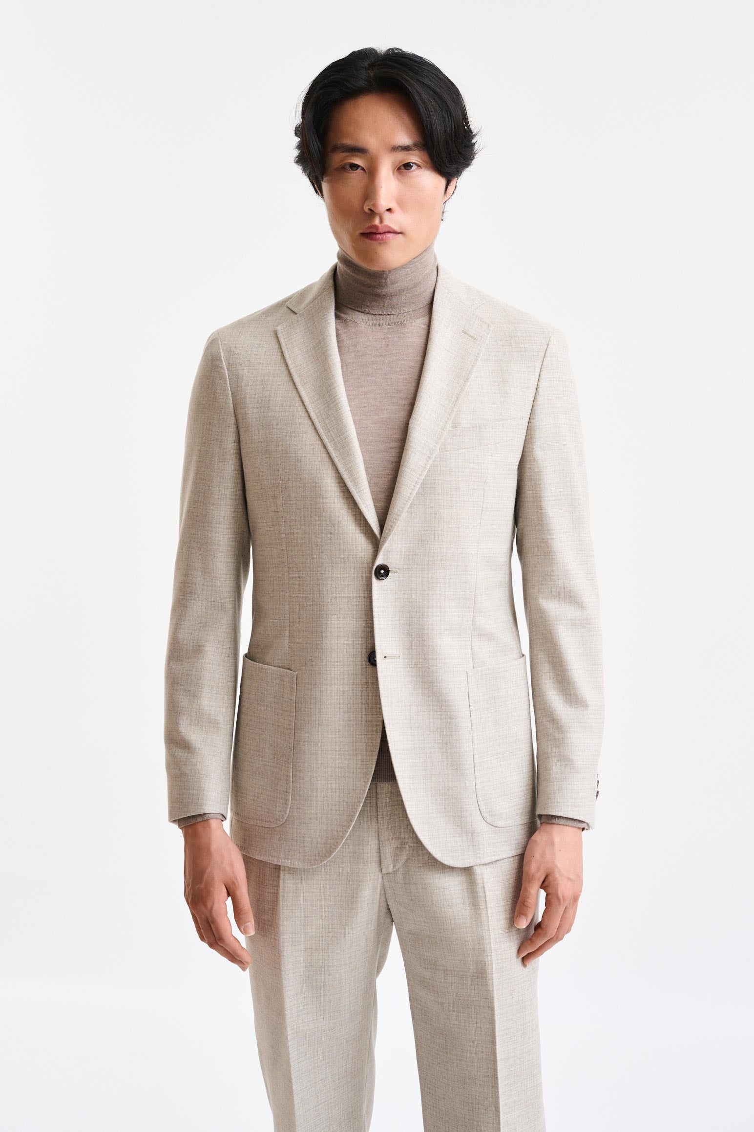 Light Beige 100% Wool Kenton Suit Freestyle — detail 3