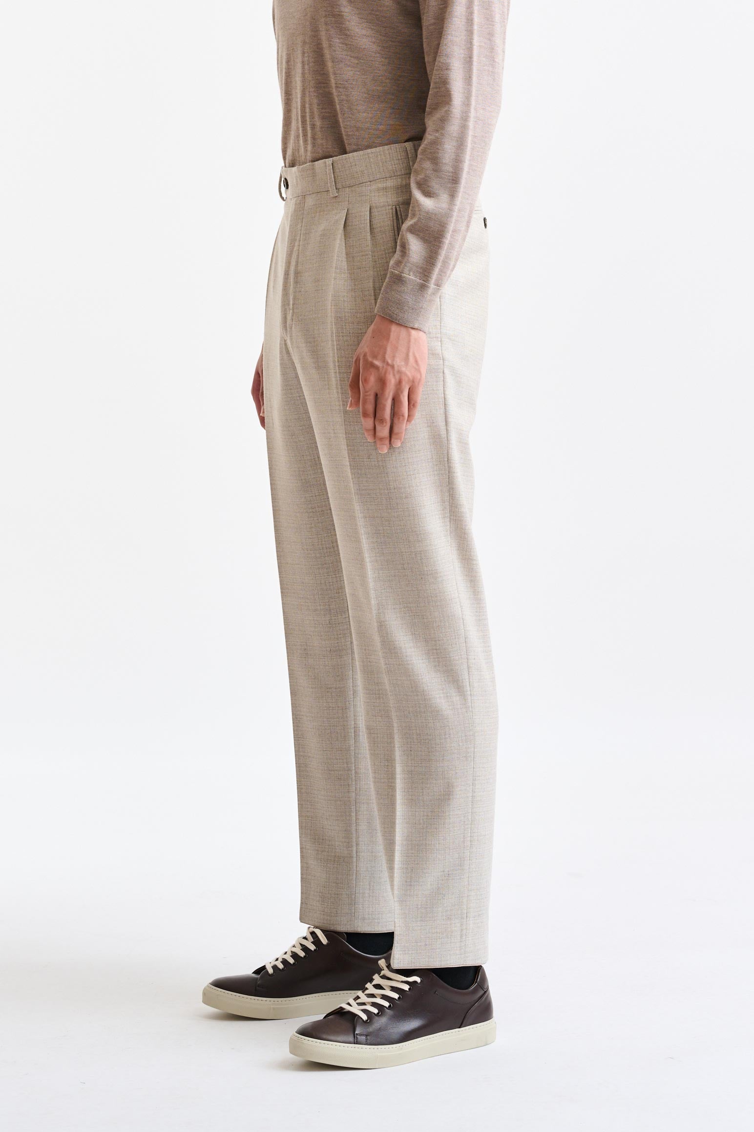 Light Beige 100% Wool Kenton Suit Freestyle — detail 6