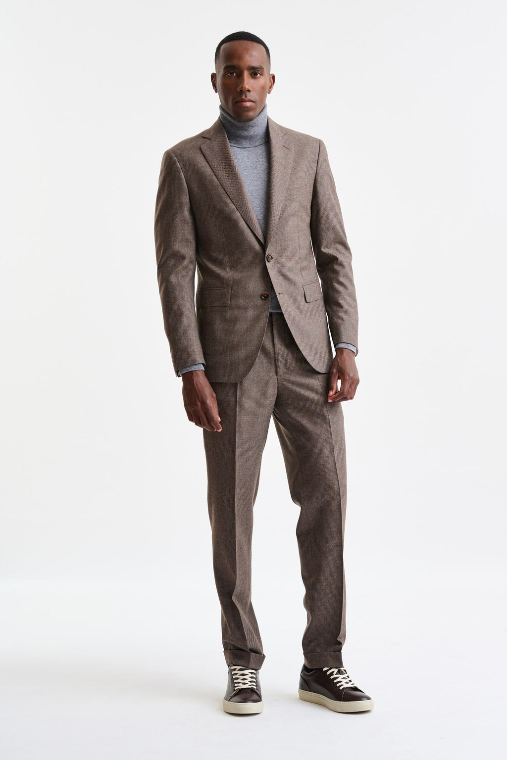 Medium Brown 100% Wool Soho Suit Freestyle