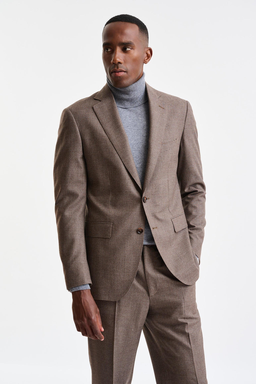 Medium Brown 100% Wool Soho Suit Freestyle — detail 4