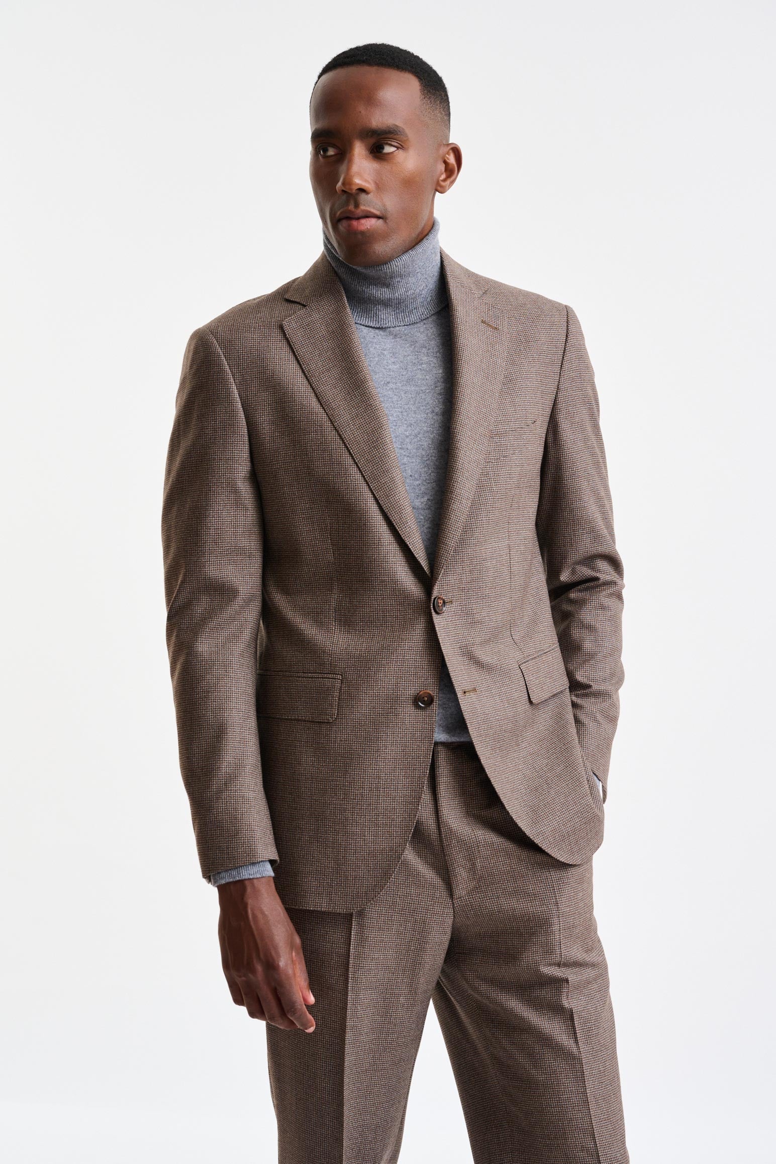 Medium Brown 100% Wool Soho Suit Freestyle — detail 4