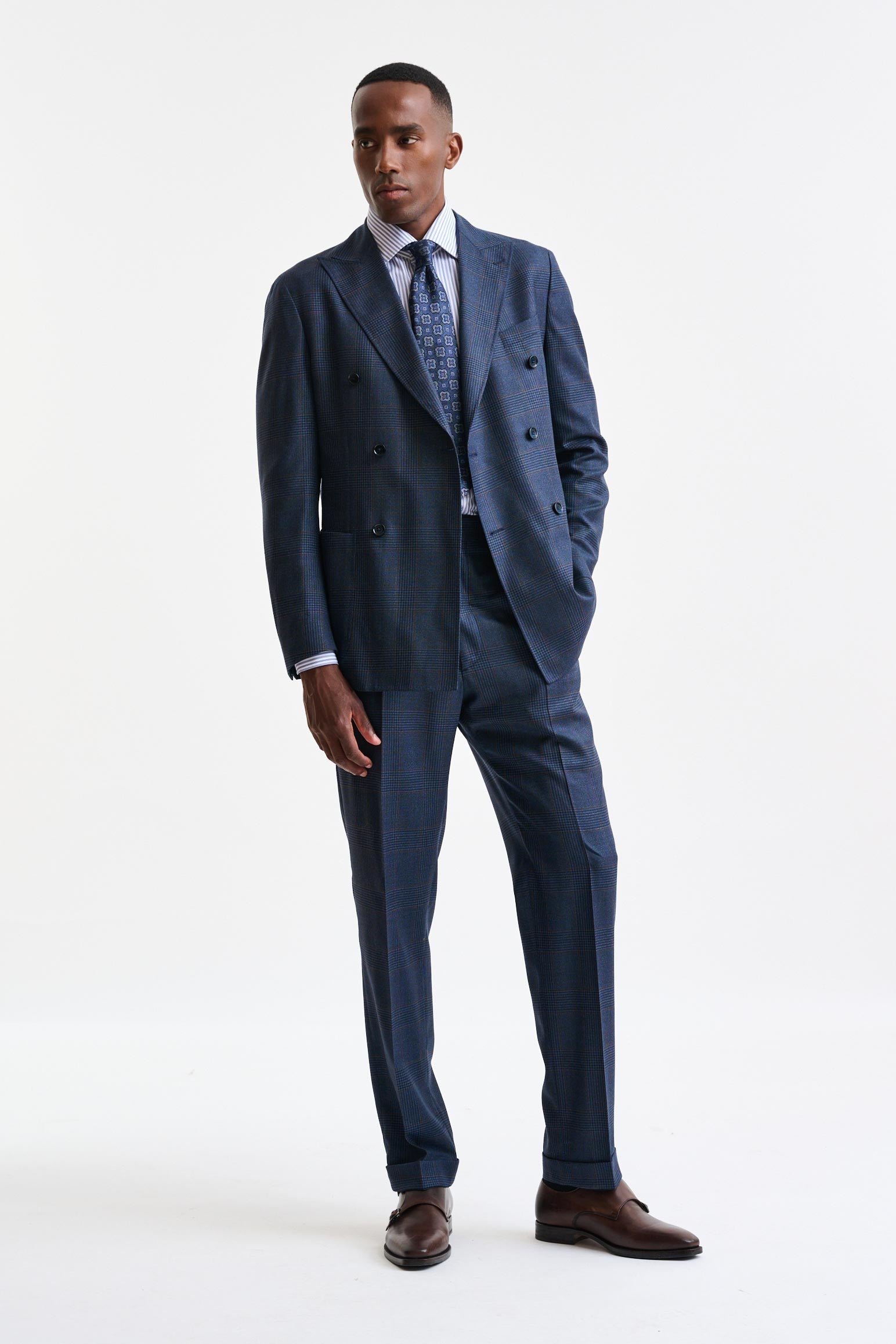 Dark Blue 100% Wool Kenton Suit Freestyle — detail 5