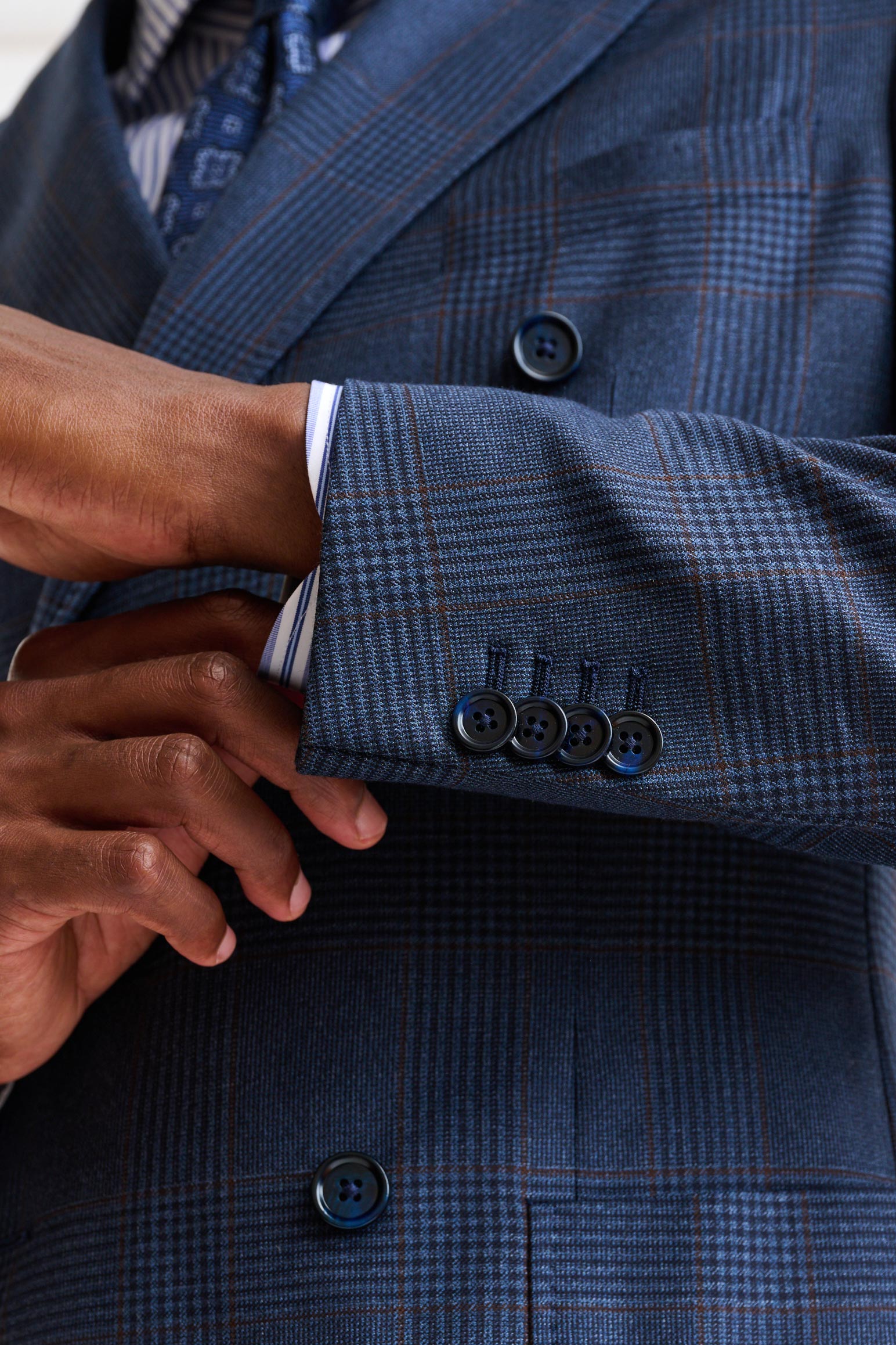 Dark Blue 100% Wool Kenton Suit Freestyle — detail 1