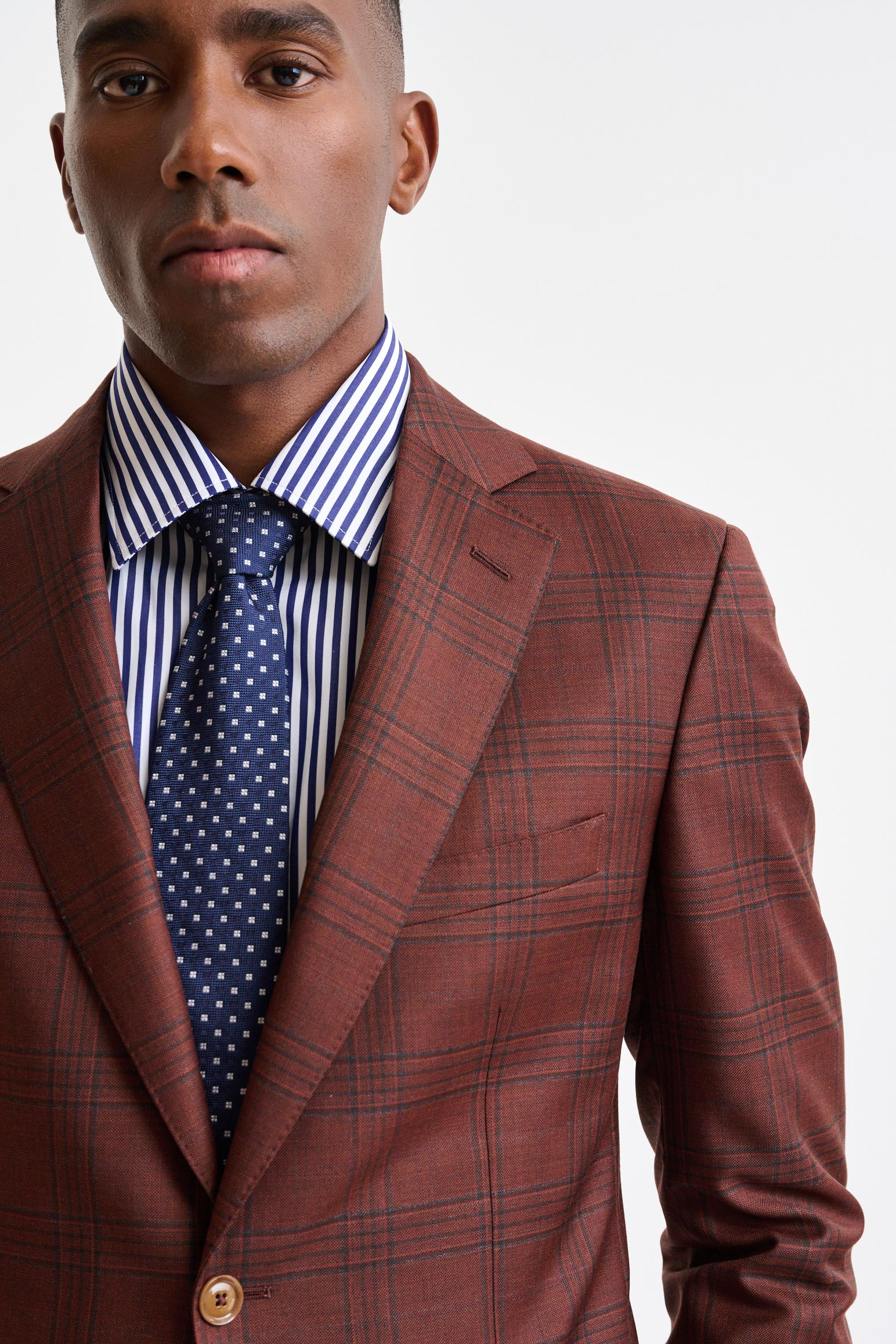 Mid-Brown 100% Wool Soho Suit Freestyle — detail 5