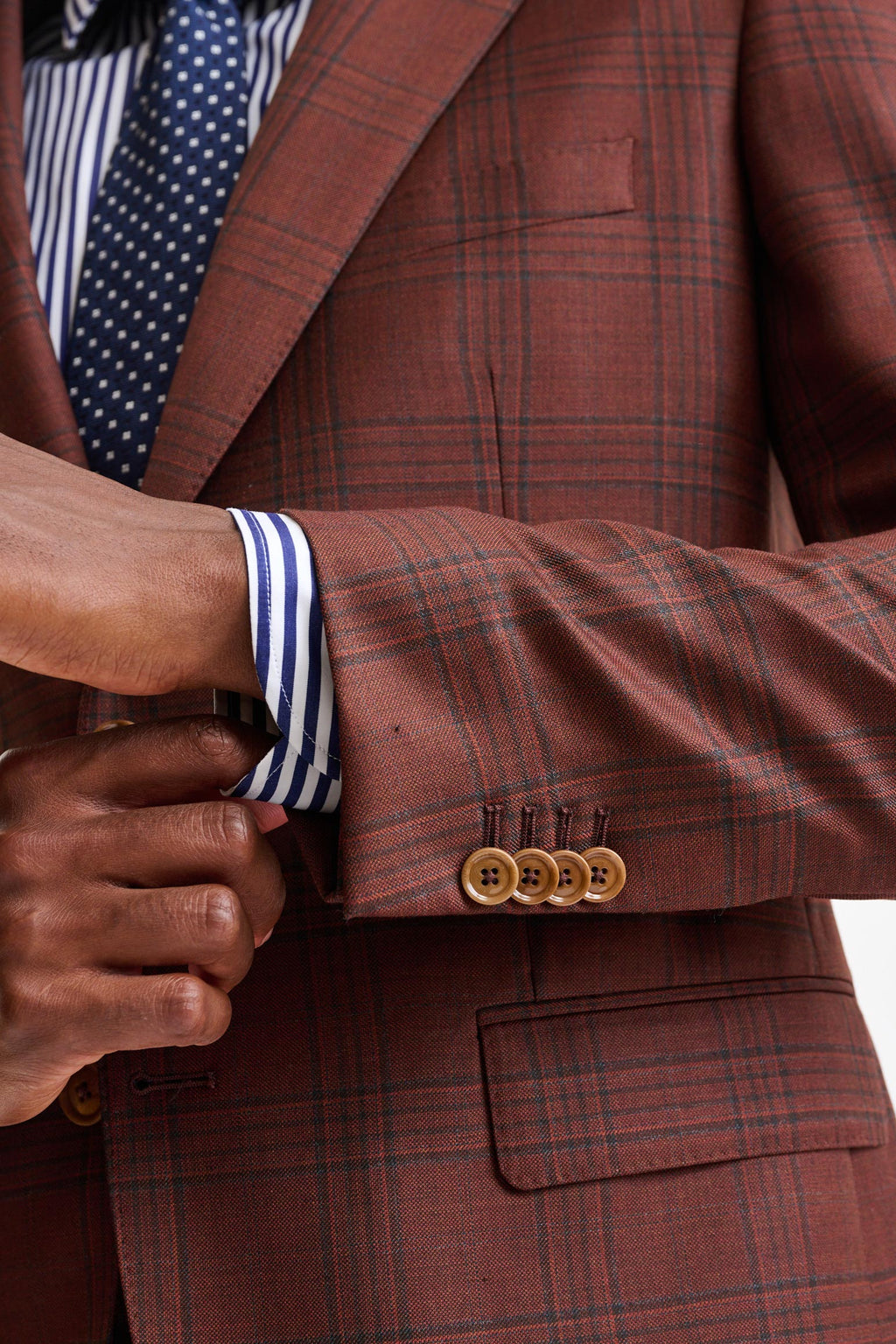 Mid-Brown 100% Wool Soho Suit Freestyle — detail 1