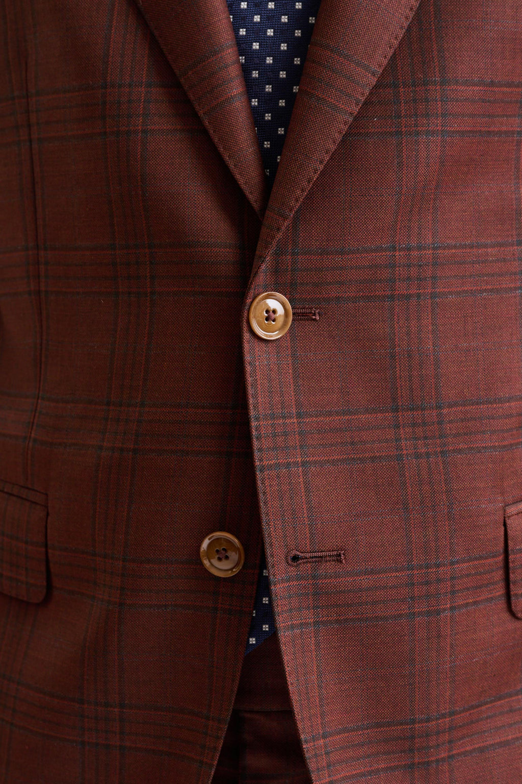 Mid-Brown 100% Wool Soho Suit Freestyle — detail 2