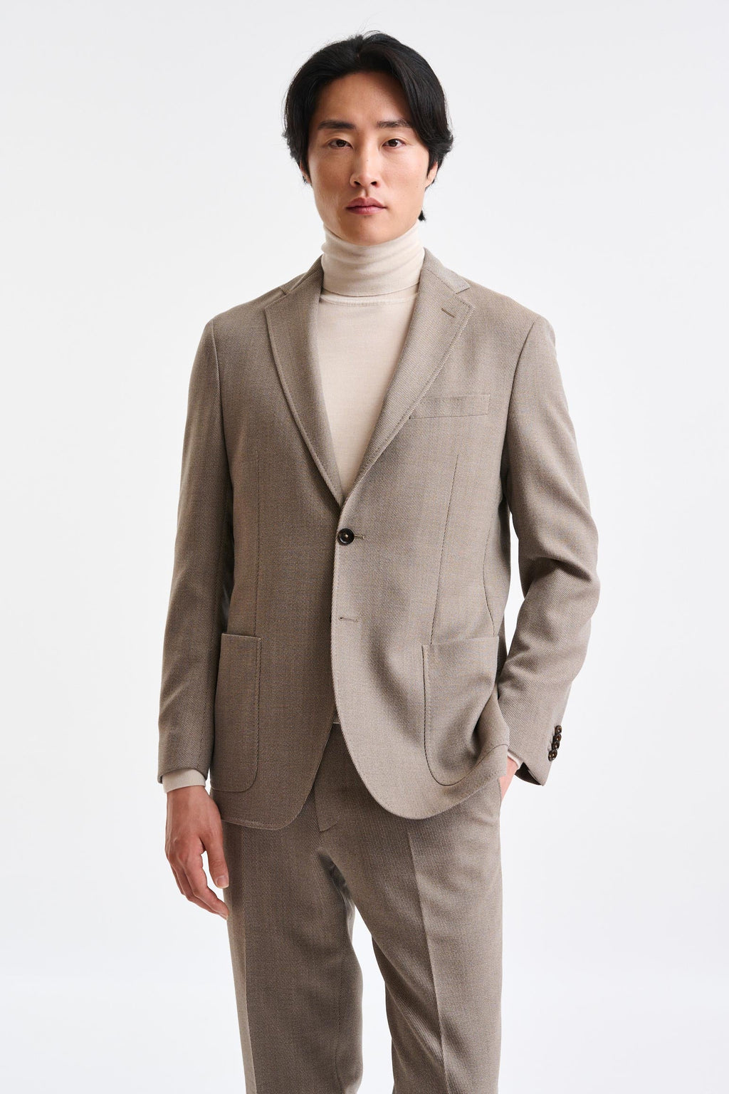 Medium Beige Wool Kenton Suit Freestyle — detail 4