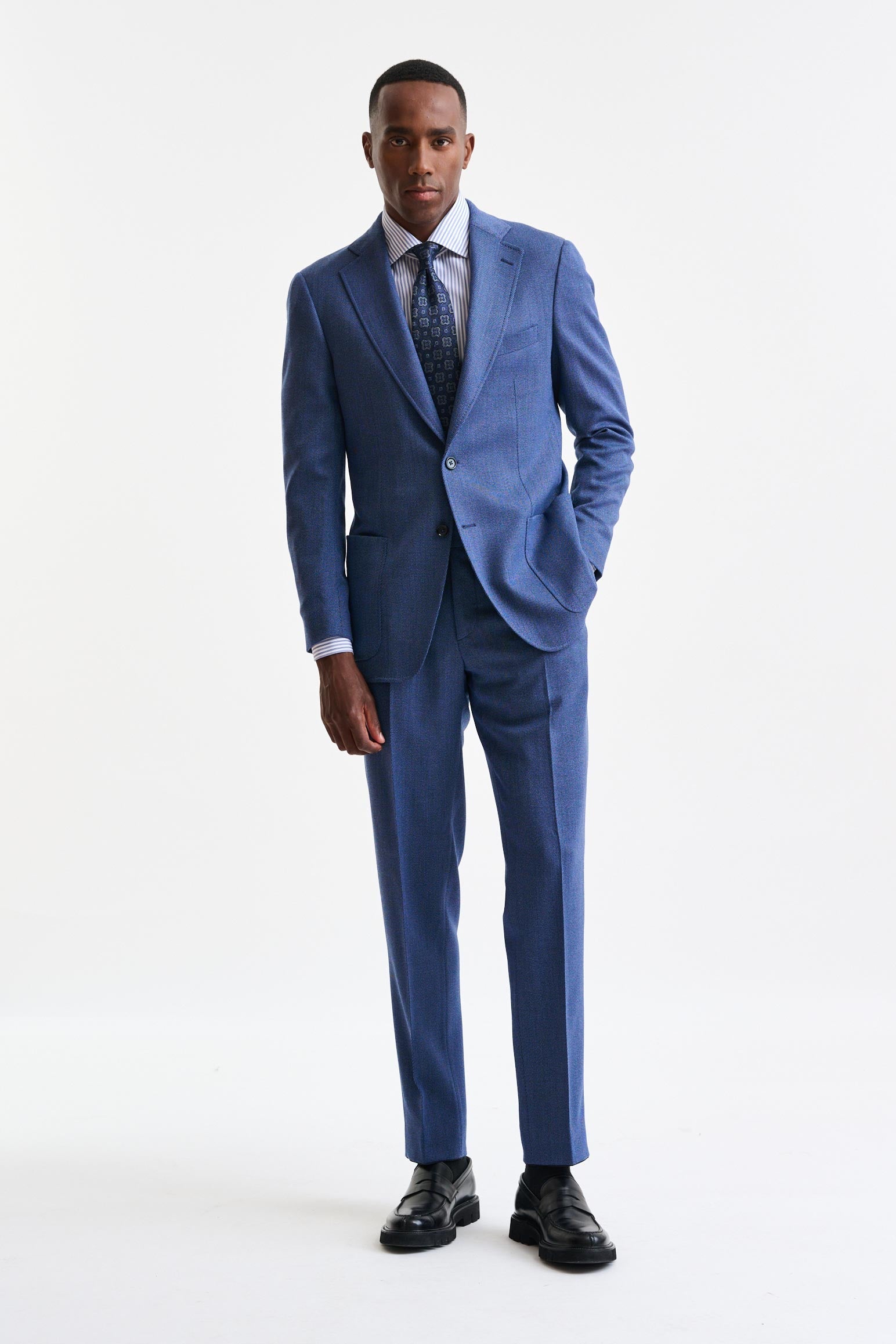 Medium Blue Wool Soho Suit Freestyle
