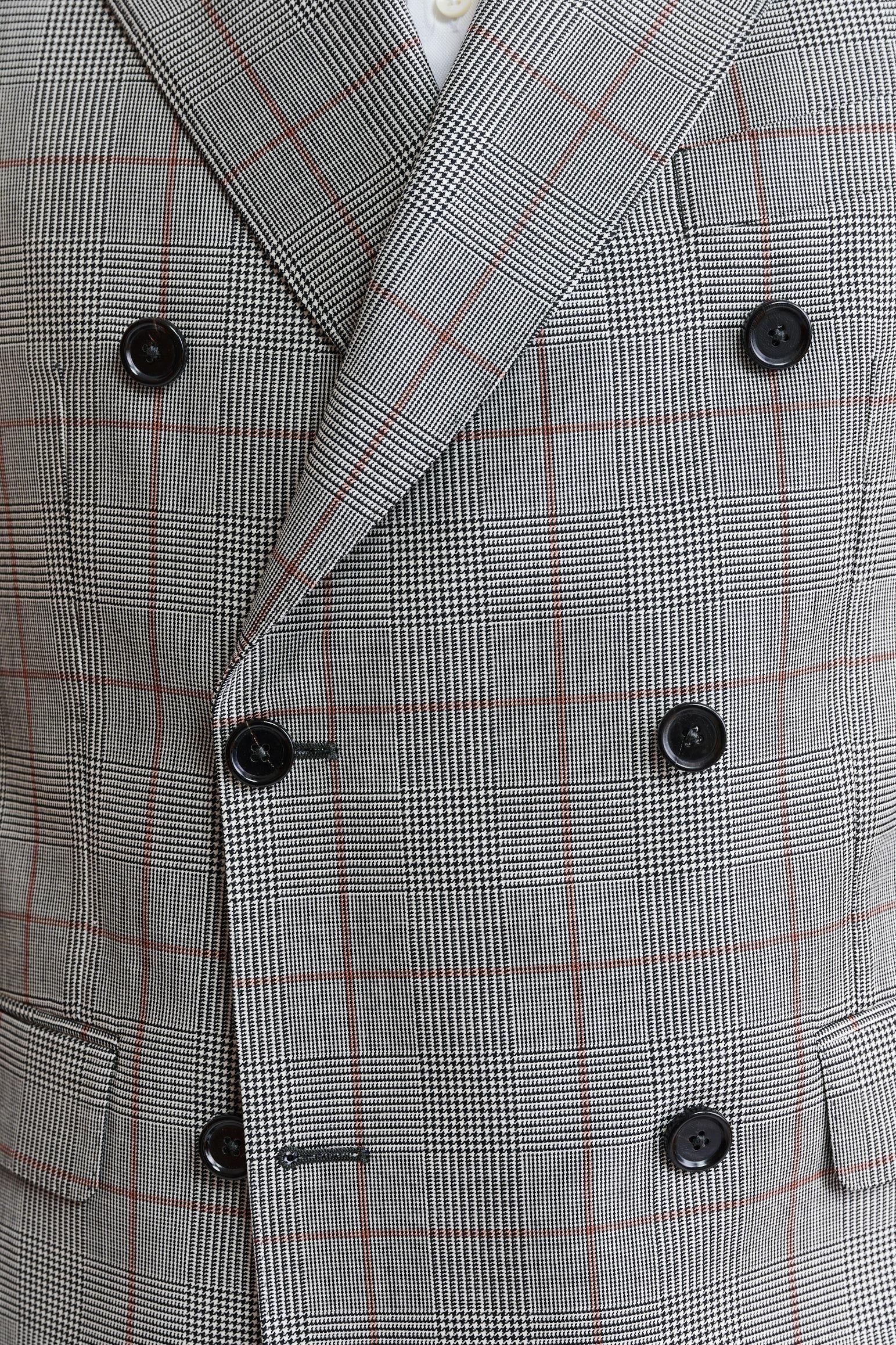 Grey Check Wool Super 100's Soho Suit Riviera Trend — detail 2