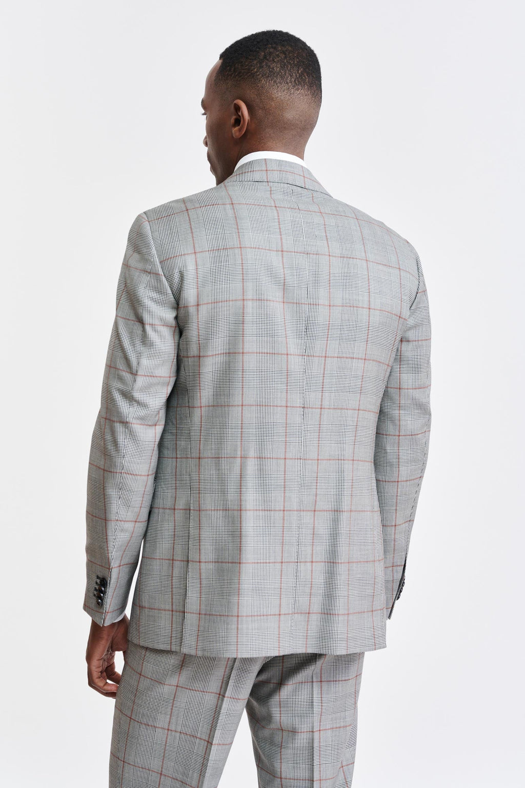 Grey Check Wool Super 100's Soho Suit Riviera Trend — detail 6