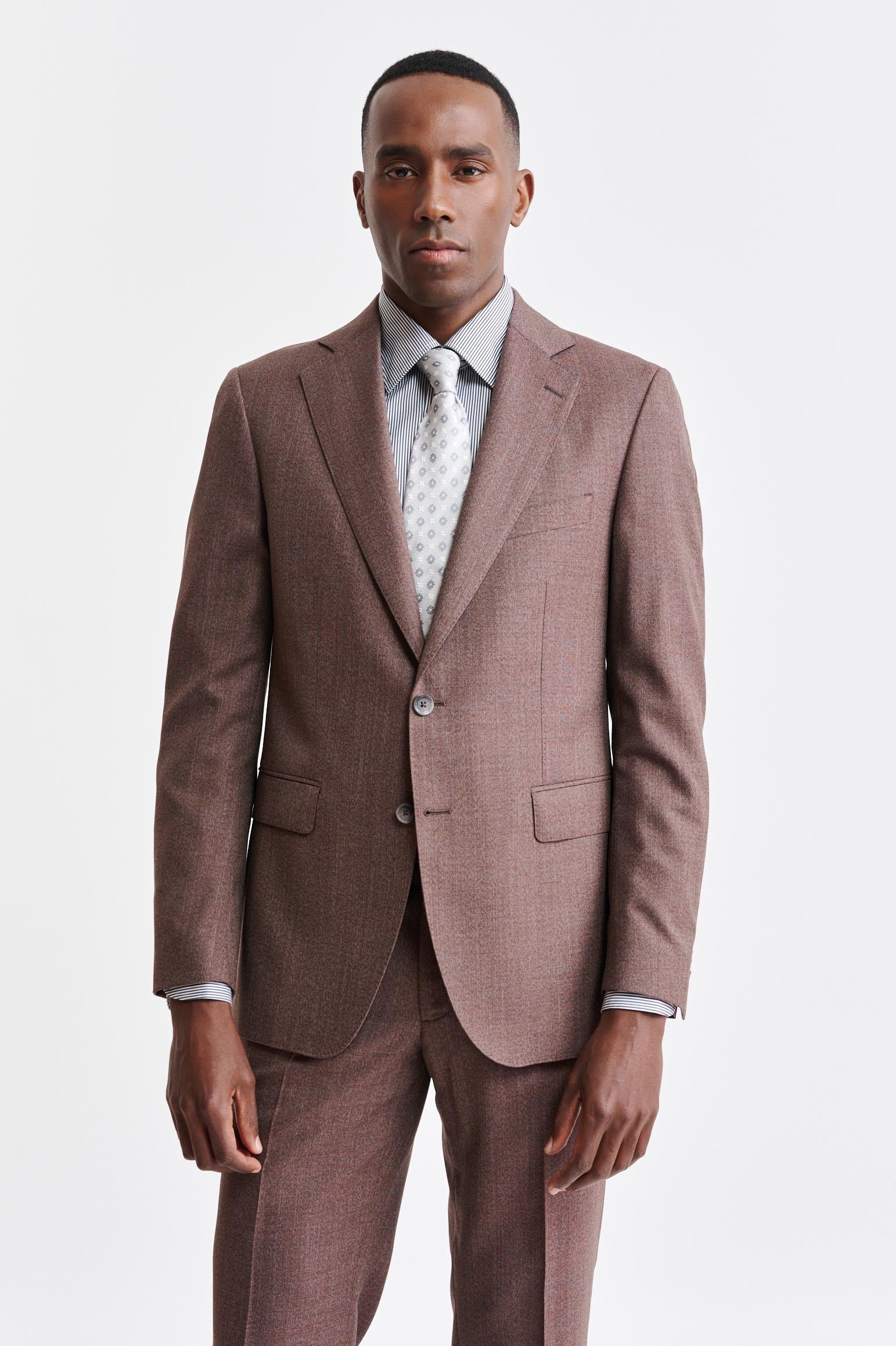 Dark Red 100% Wool Soho Suit Jazz — detail 4