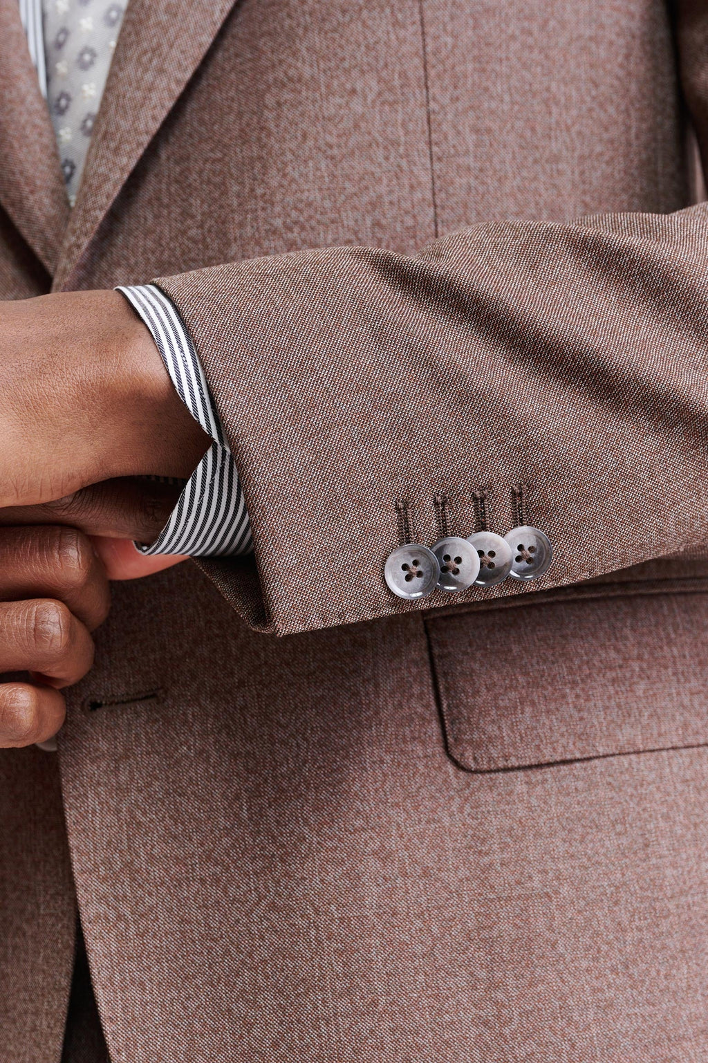 Dark Red 100% Wool Soho Suit Jazz — detail 1