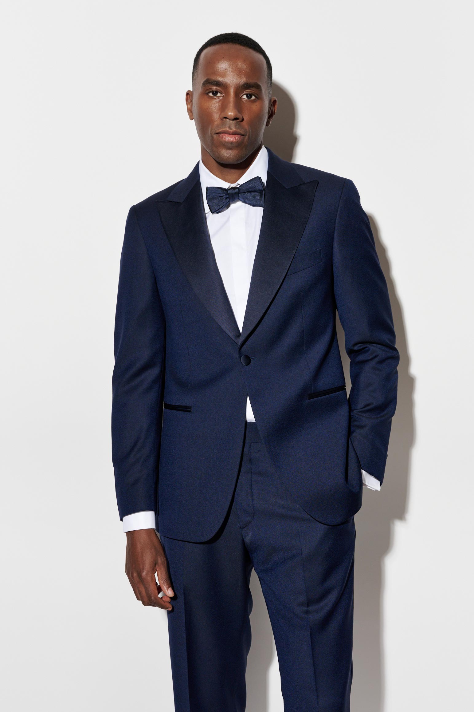 Dark Blue 100% Wool Super 120's Soho Tuxedo Suit Jazz — detail 2