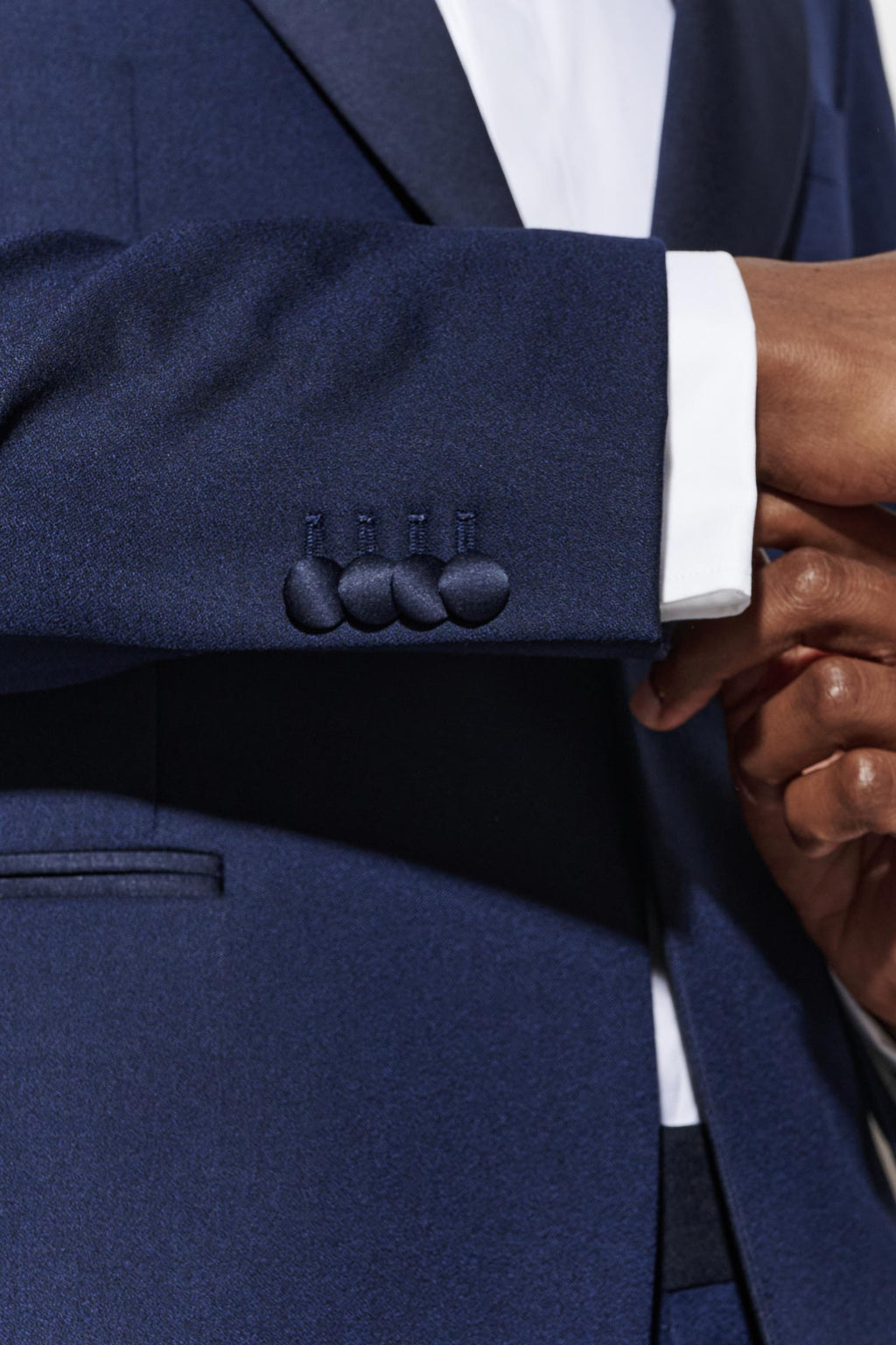 Dark Blue 100% Wool Super 120's Soho Tuxedo Suit Jazz — detail 4
