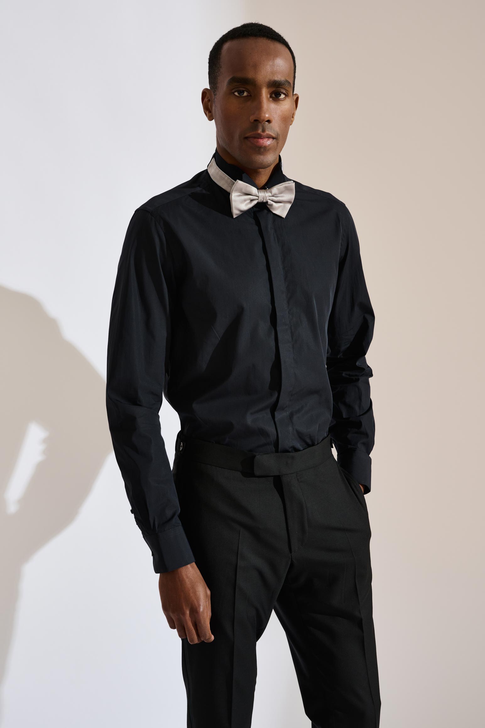 Black Poplin Formal Shirt — detail 2