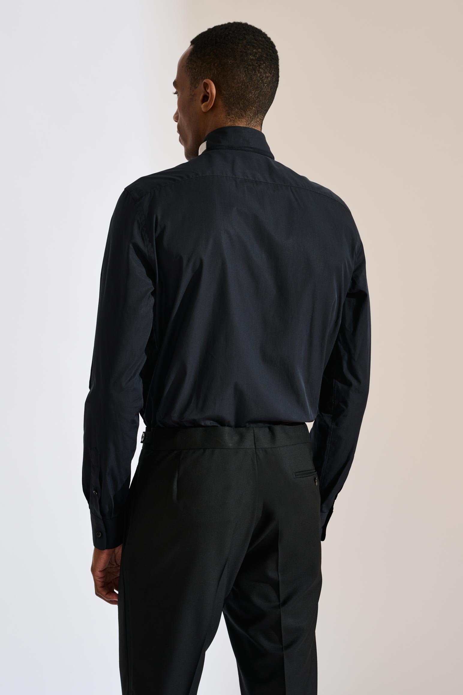 Black Poplin Formal Shirt — detail 5