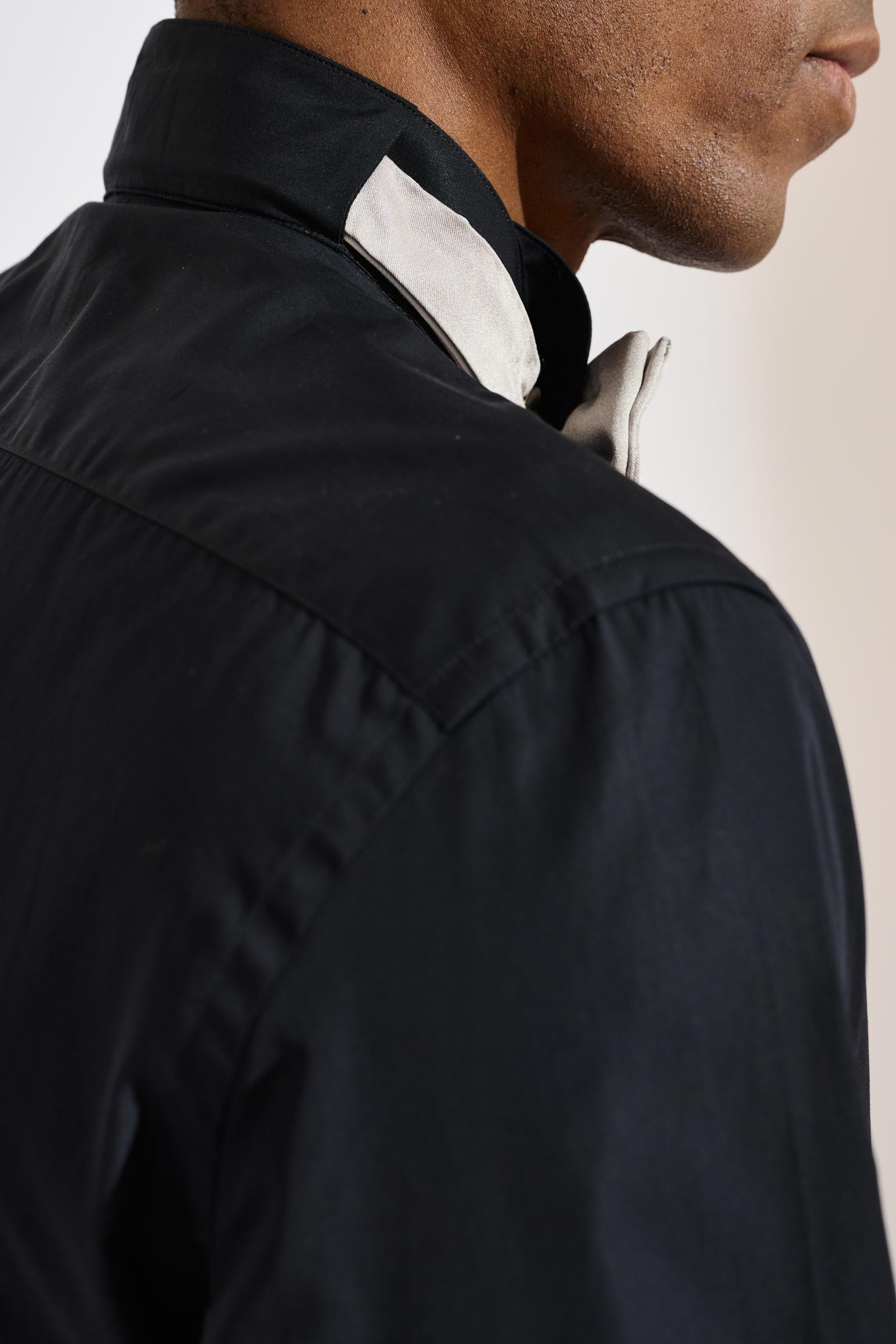 Black Poplin Formal Shirt — detail 6